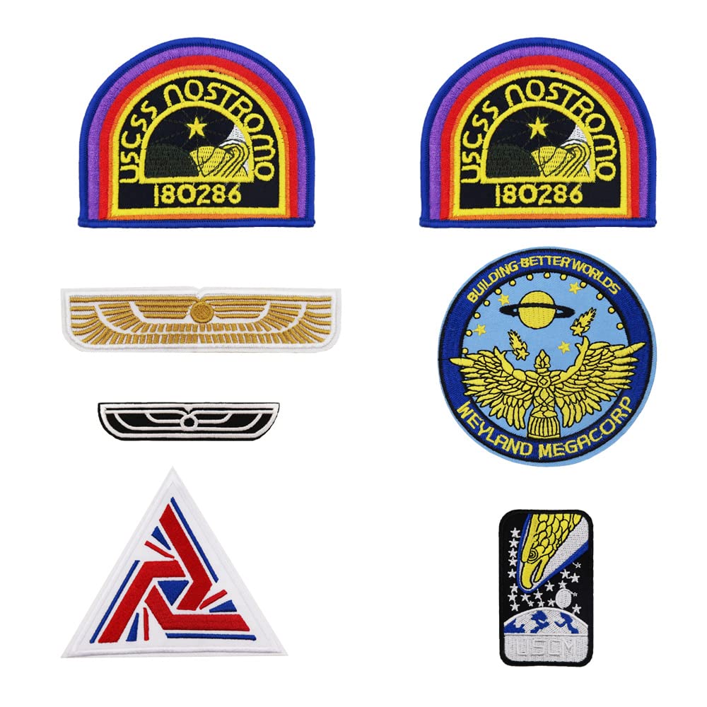 USCSS Nostromo Crew Ripley Embroidered Iron-On Patches - Alien Movie Costume Accessories for Halloween Cosplay & DIY Jacket Decoration
