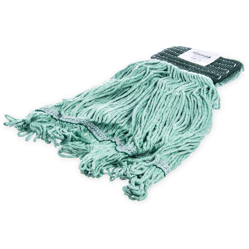 Carlisle Medium Green Wet Mop Head Replacement - Heavy Duty Commercial Grade for Floors - Ideal for Restaurants, Hospitals, and Schools