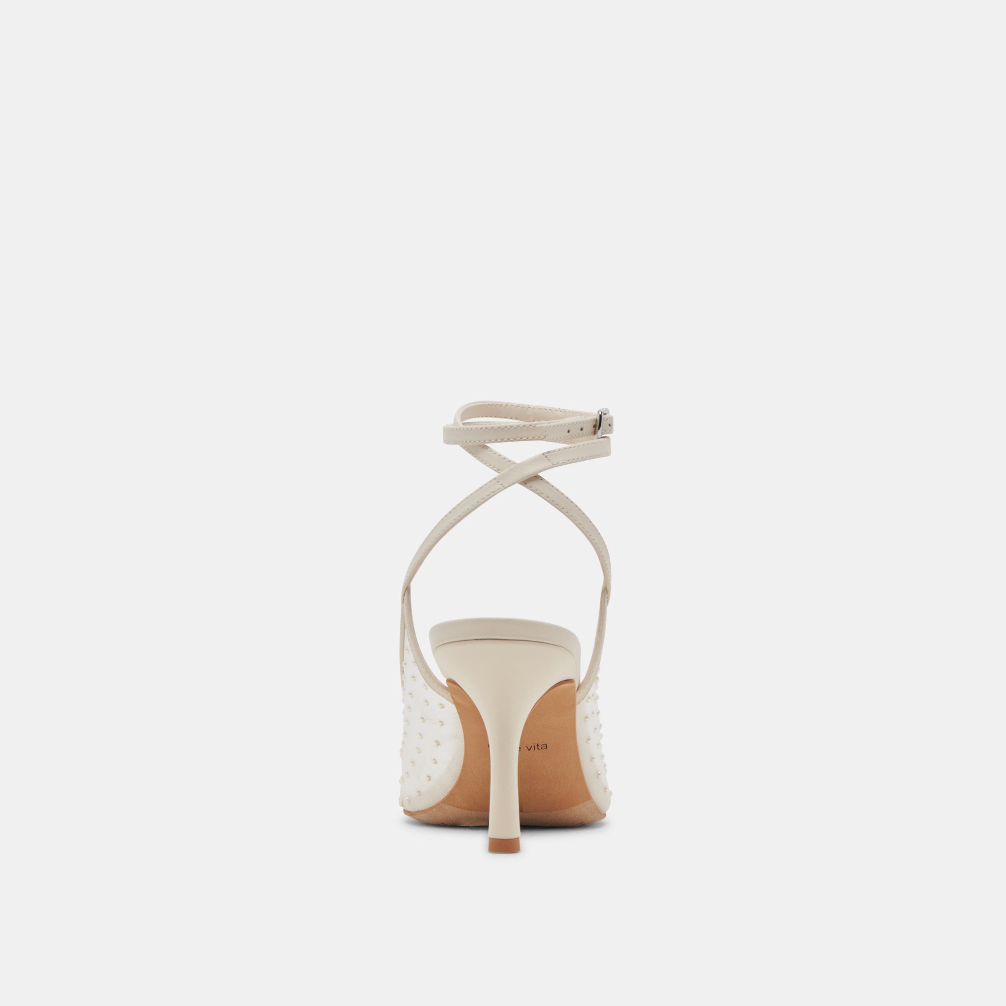 Missy Pearl Ivory Mesh High Heels - Elegant Women's Dress Shoes for Weddings, Parties & Special Occasions