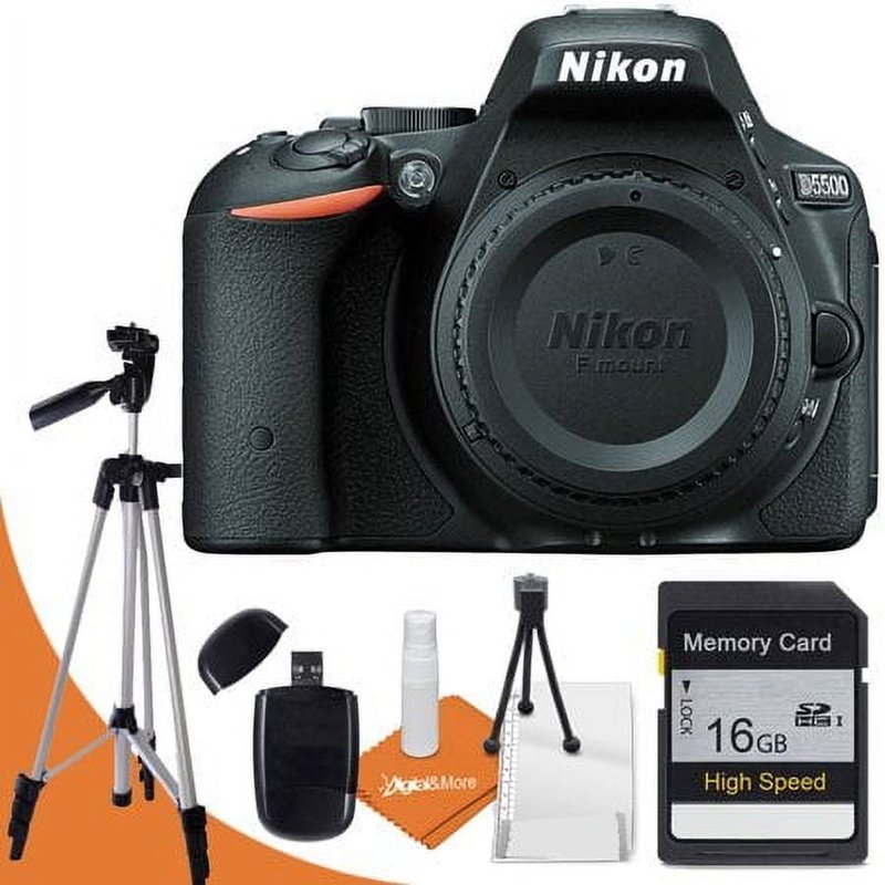 Nikon D5500 24.2MP Digital SLR Camera Body Only with Accessory Bundle - Perfect for Photography Enthusiasts, Travel & Portrait Shooting