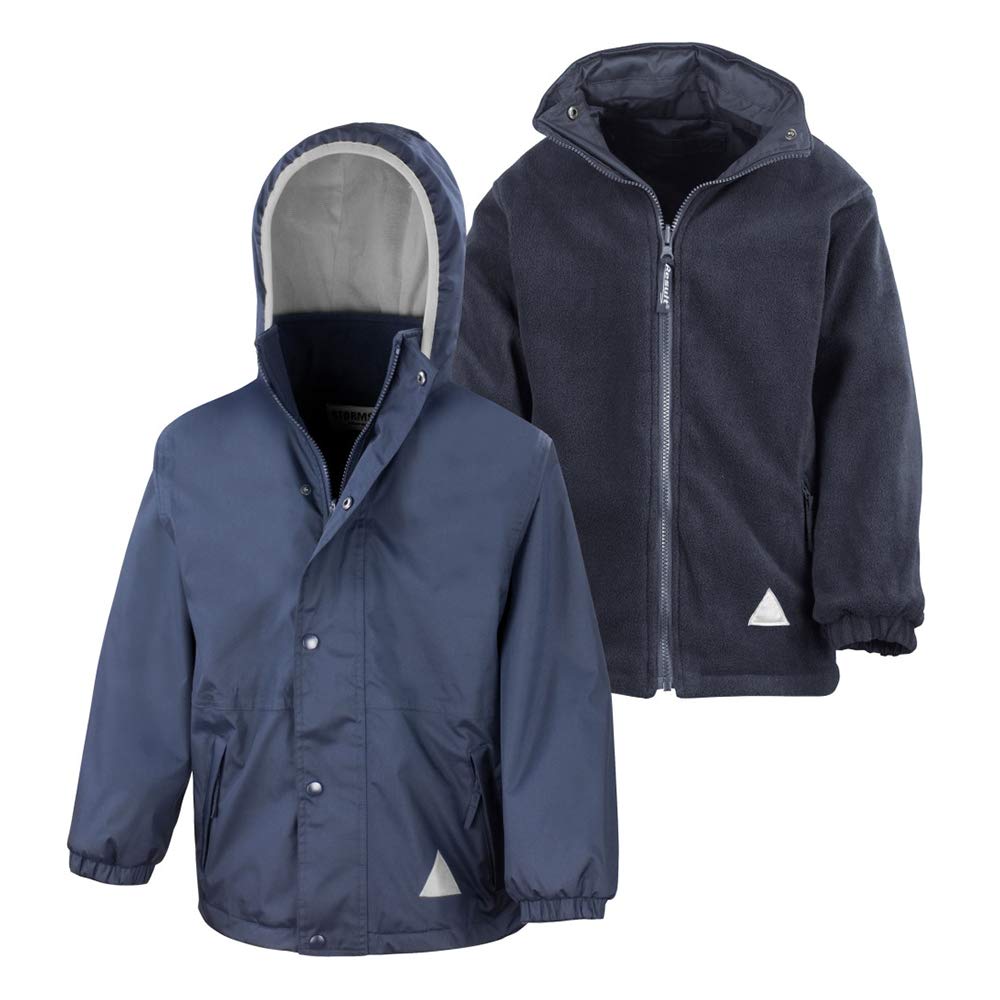 Kids Reversible Storm Fleece Jacket - Waterproof & Anti-Pilling - Outdoor Play, School & Winter Adventures