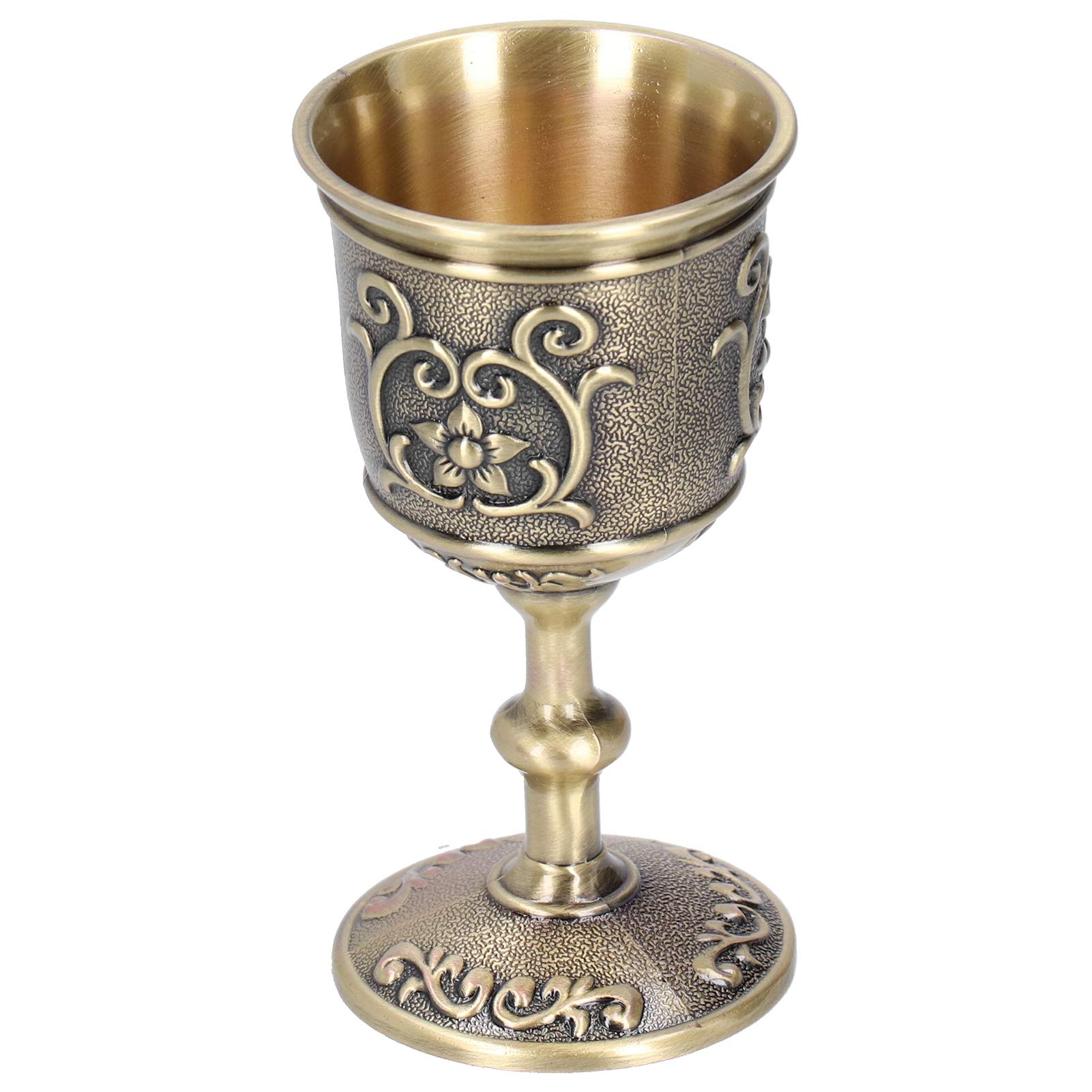 Pokerty9 Chalice Goblet - Exquisite Royal King's Cup for Wine & Whiskey | Decorative Embossed Large Goblet for Milk Drinks & Medieval Themed Parties | Perfect for Weddings, Renaissance Fairs & Home Decor