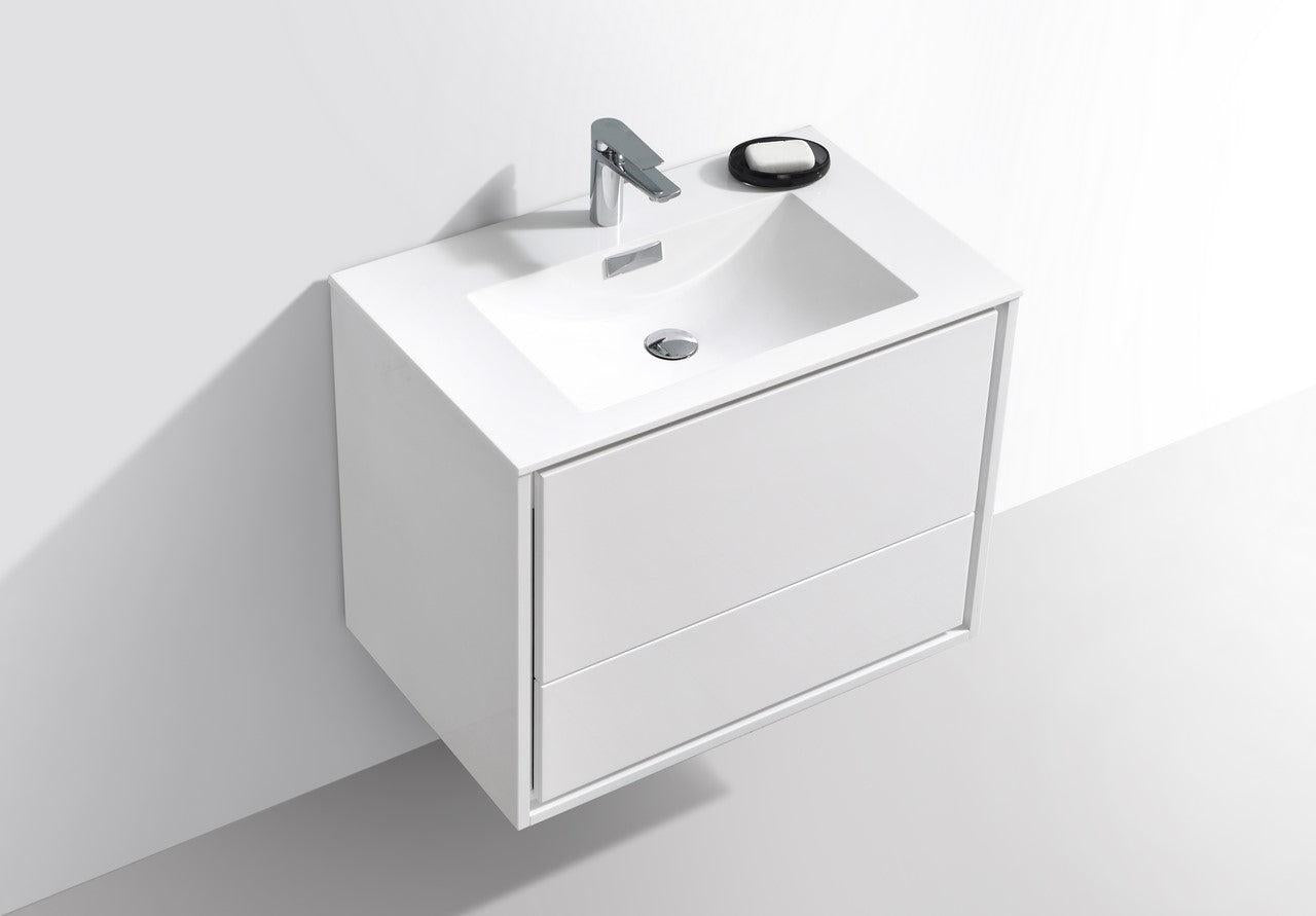 KubeBath 30 Inch Modern Wall Mount Bathroom Vanity - Sleek Design, Multiple Color Options | Perfect for Small Bathrooms, Powder Rooms & Contemporary Homes