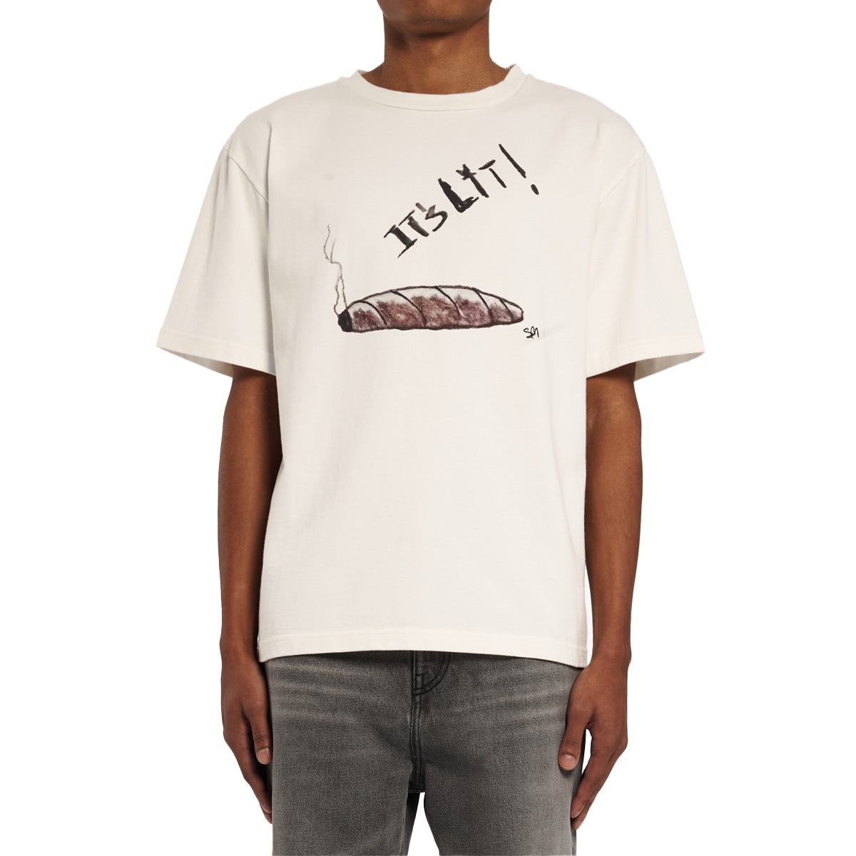 Cudi's Sketch #2 Graphic T-Shirt for Men - White Cotton Casual Tee | Streetwear, Music & Art Inspired Fashion | Perfect for Concerts, Daily Wear & Gifts