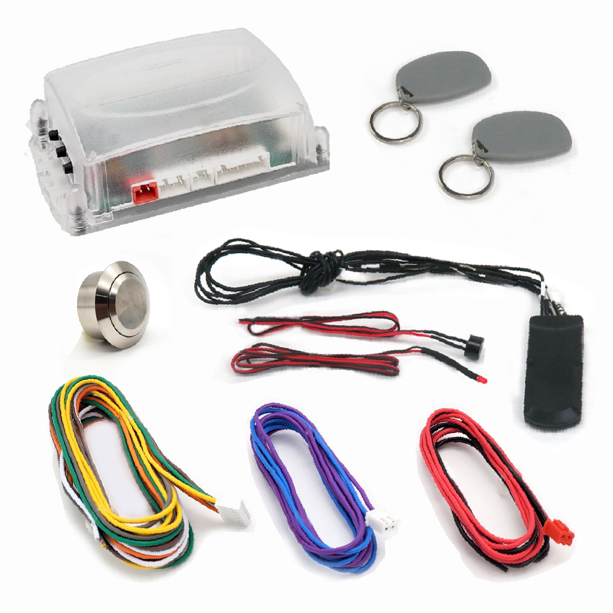 1901-1907 Oldsmobile Model 6C GM Direct Fit Billet Push Button Start Conversion Kit with RFID - Classic Car Ignition Upgrade for Vintage Vehicle Restoration & Modern Convenience