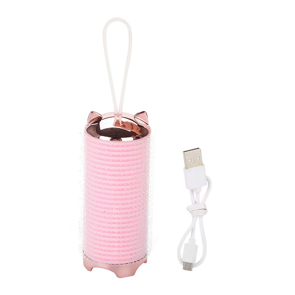 Magic Hair Curler & Electric Heating Hair Roller - USB Charging Styling Tool for Women & Girls to Create Beautiful Curly Hair (Pink) - Perfect for Home Use, Travel & Salon Styling