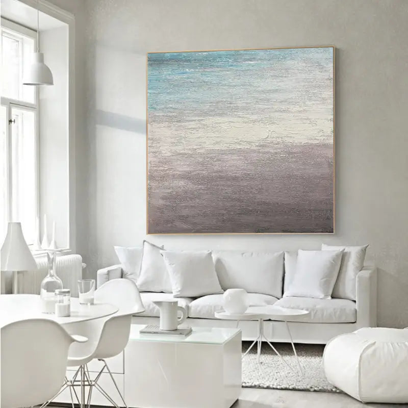 Ocean and Sky Painting #OS 007 - Handmade Canvas Wall Art for Home & Office Decor - Perfect for Living Room, Bedroom or Gift