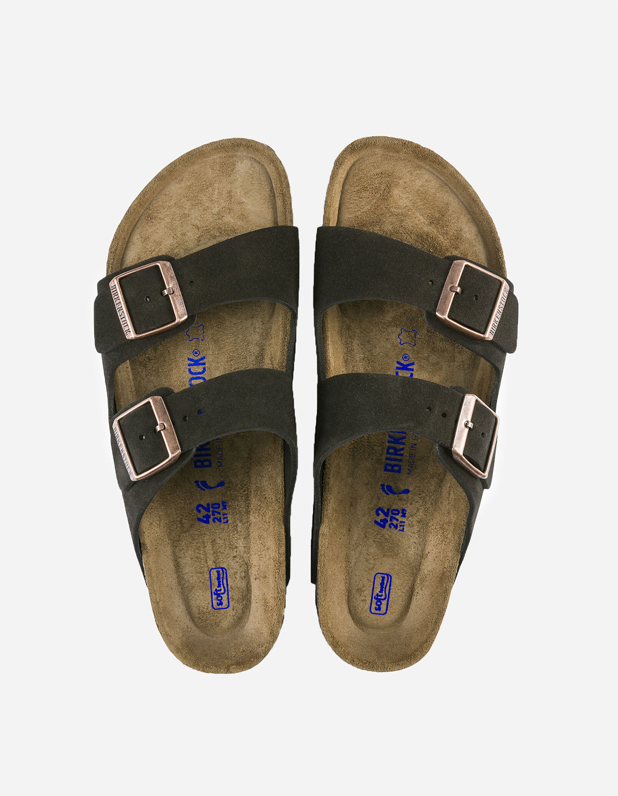 Birkenstock Arizona SFB Suede Mocha Sandals for Women - Comfortable Cork Footbed Slides - Perfect for Casual Wear, Beach & Summer Outfits