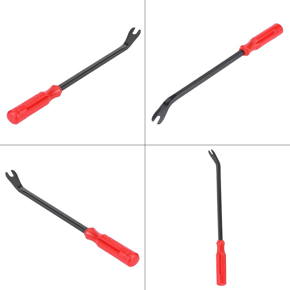 Car Door Panel Removal Tool Kit - 300mm Pry Bar & Fastener Clip Remover for Audio/Radio Installation & Dash Repair | Professional Auto Trim Tool for DIY Car Maintenance & Stereo Upgrades