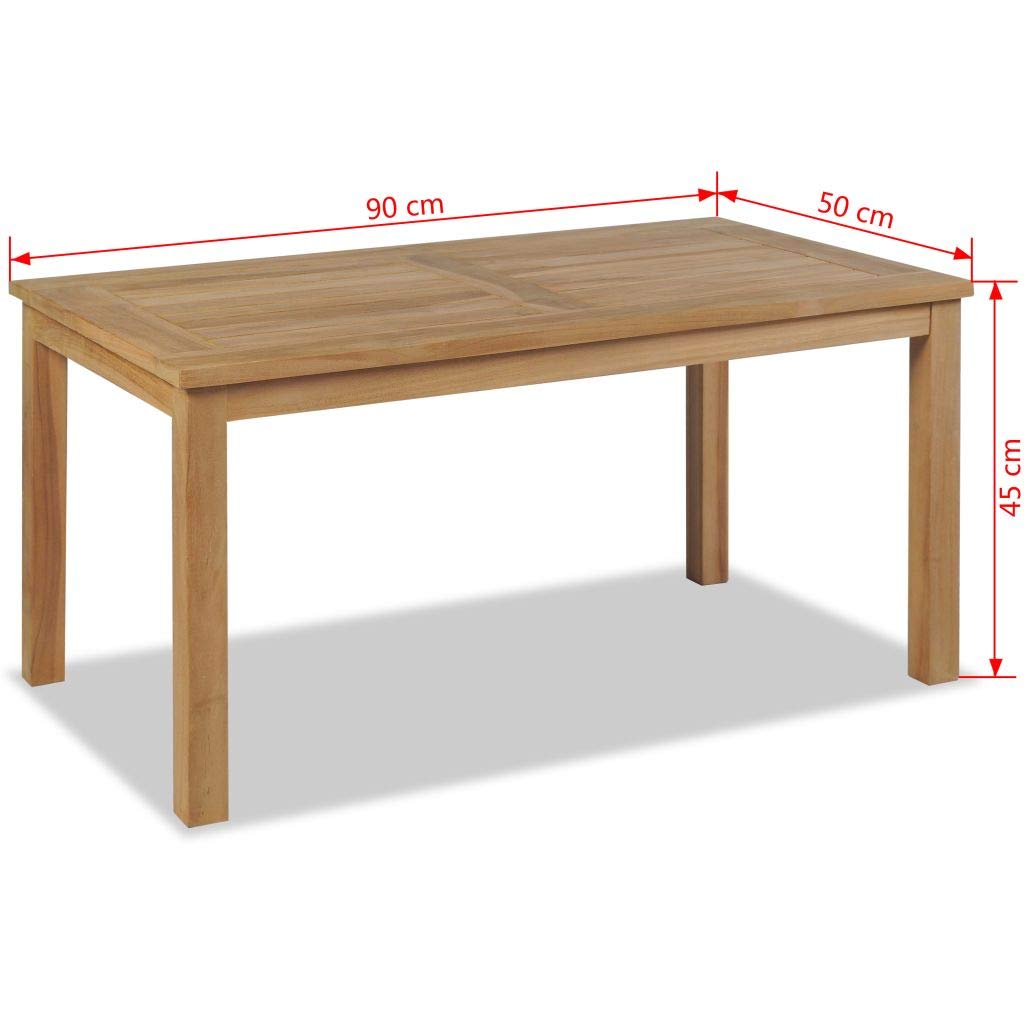 Premium Rectangular Teak Coffee Table - 35.4