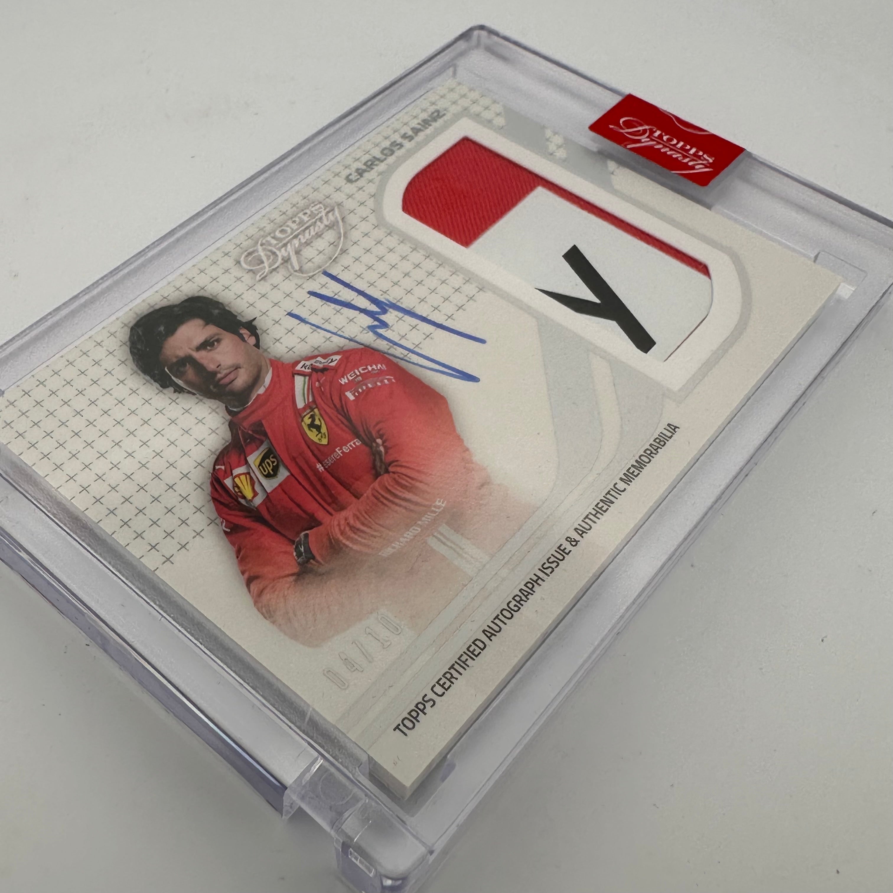2021 Dynasty Carlos Sainz #DAP CSII Silver Autograph Patch - Limited Edition F1 Racing Collectible for Display & Memorabilia Collection