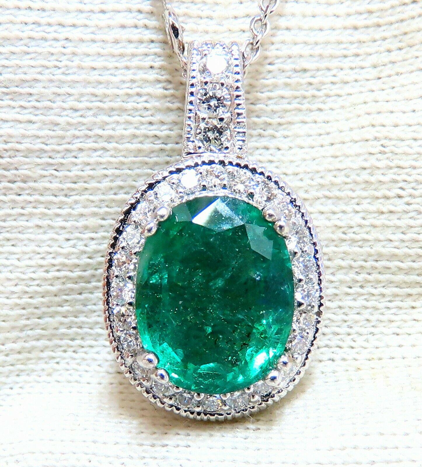 GIA Certified 4.63 Carat Natural Emerald Diamond Necklace in 14K Gold - Elegant Jewelry for Weddings, Anniversaries & Special Occasions
