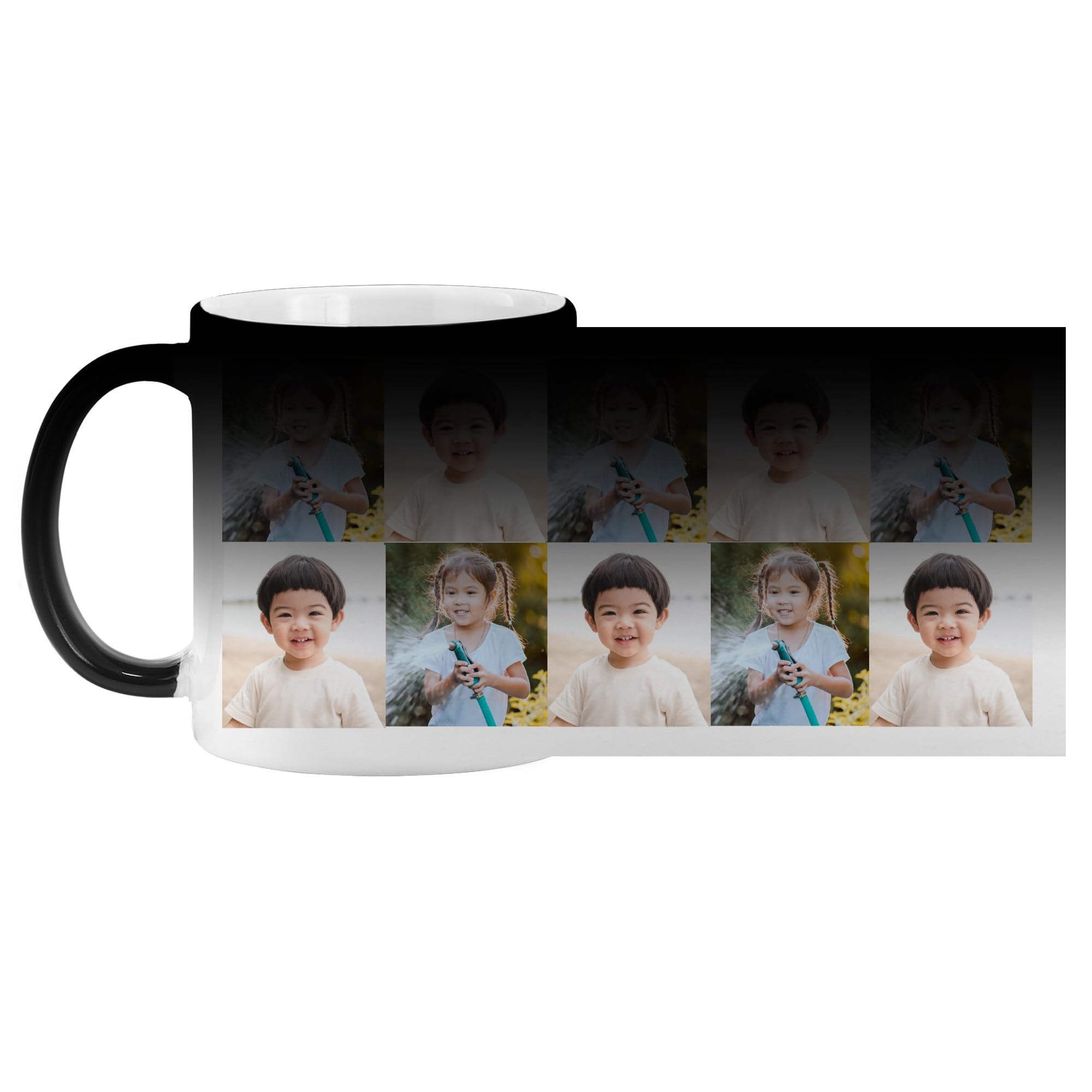 Personalized Color Changing Photo Mug - 11oz Custom Coffee Cup with 2 Pictures - Perfect for Gifts, Anniversaries & Family Memories