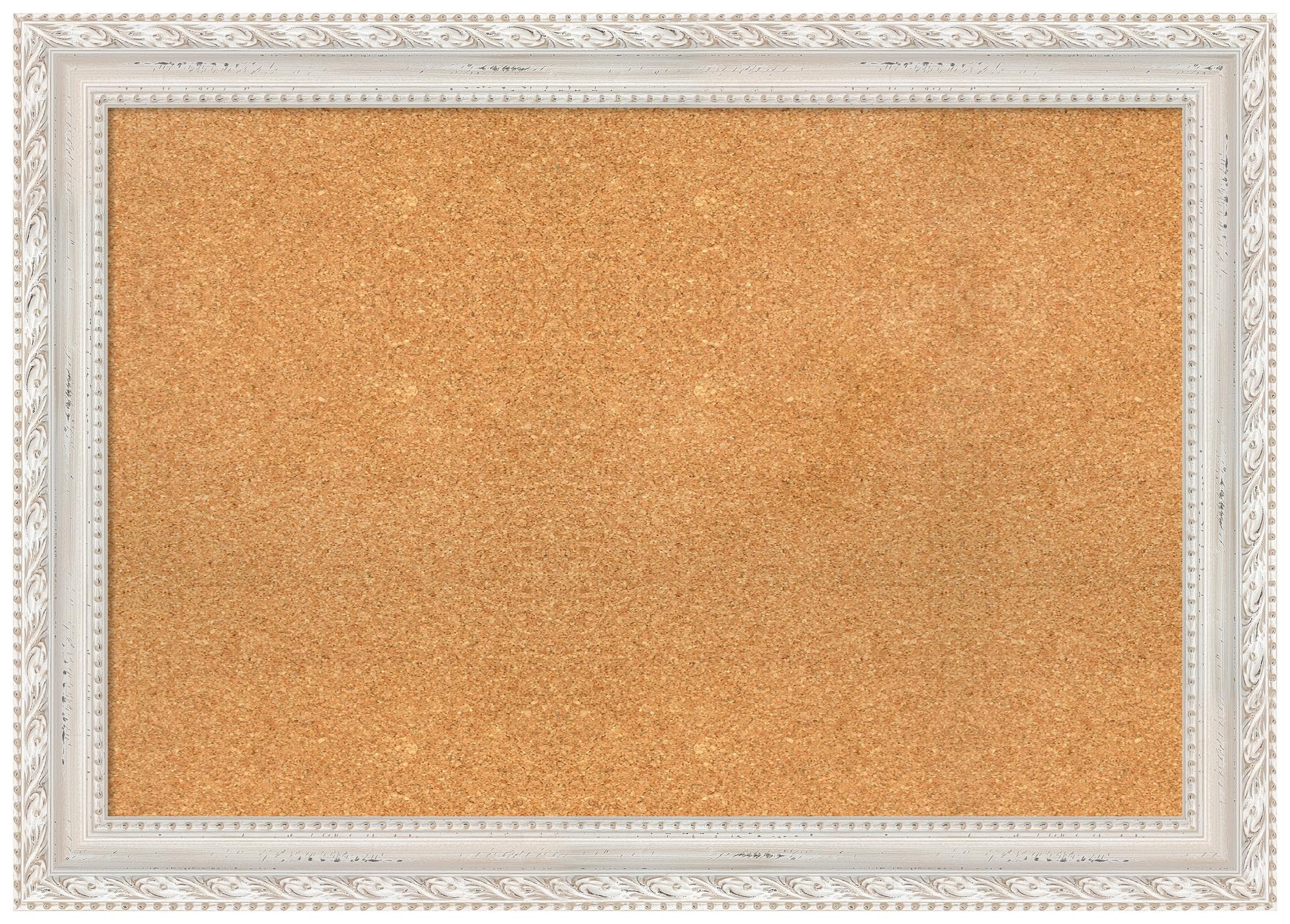 Amanti Art 30x42 Inch Natural Cork Board with White Wood Frame - Large Vision Board & Office Decor for Home Organization - Pinboard for Displaying Photos, Notes & Memories - Perfect for Home, Office & Classroom Use