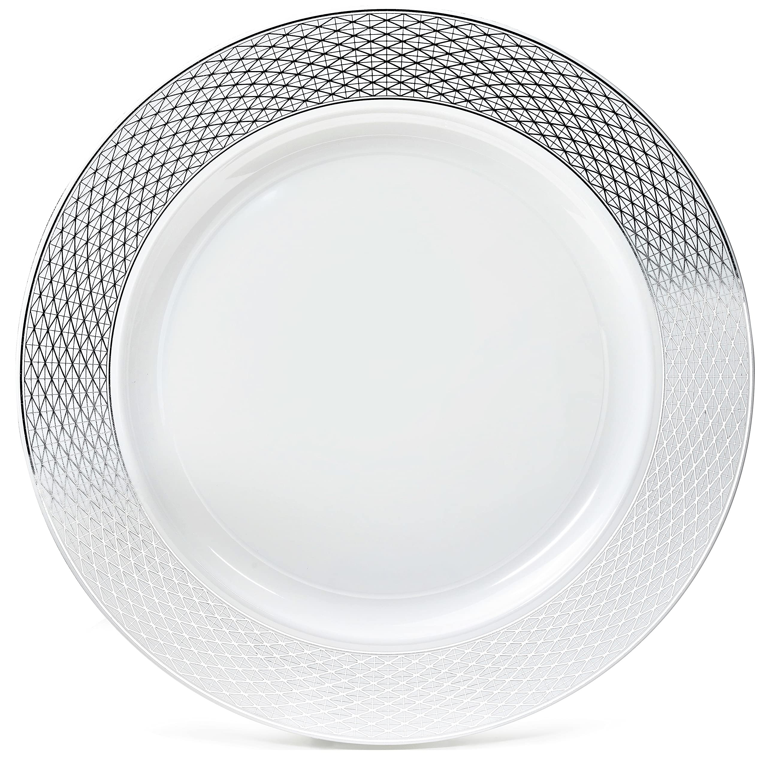 120-Pack Disposable Plastic Charger Plates - 12