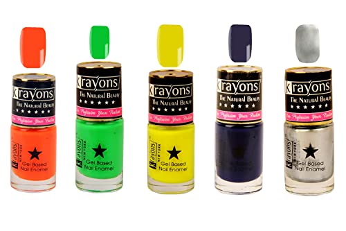 Neon Orange, Neon Green, Neon Yellow, Deep Blue, Silver Grey