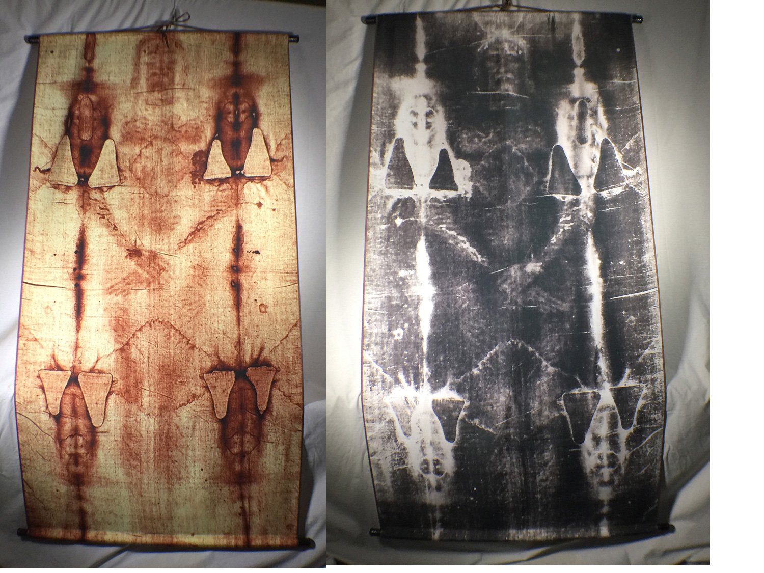 Authentic Shroud of Turin Replica - Full Size 6x3 Feet Linen Cloth with Sepia Tone & Free Book - Religious Artifact for Home Decor, Church Display & Historical Study