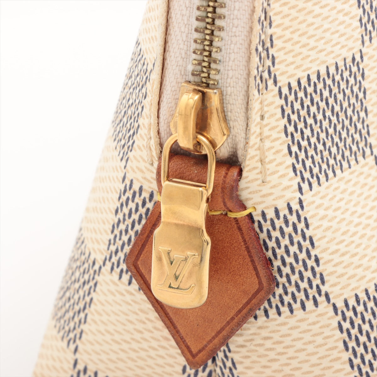 Louis Vuitton Damier Azur Pochette Cosmetic PM Bag - Authentic Luxury Makeup Pouch for Women | Perfect for Travel, Daily Essentials & Cosmetics Organization