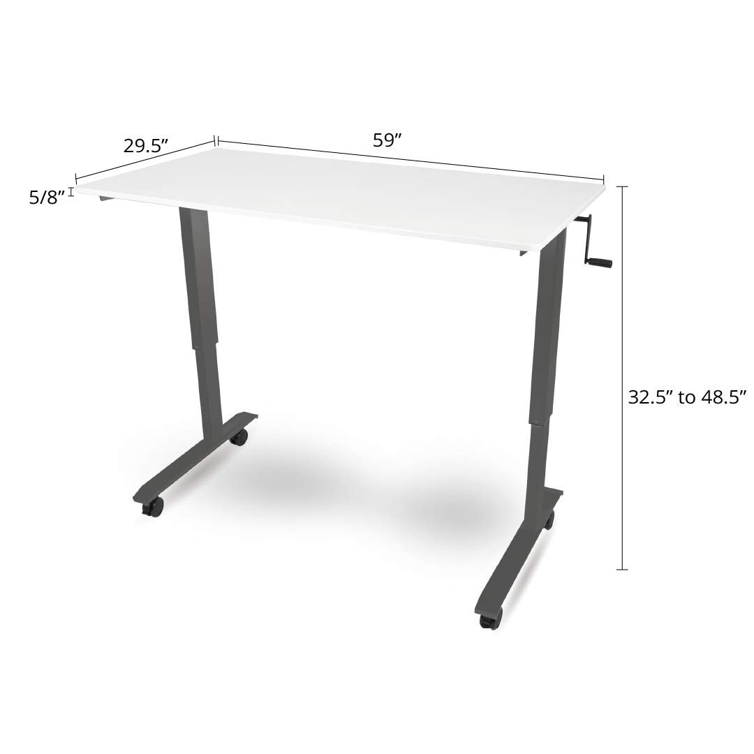 Adjustable Height Standing Desk with Crank - 60