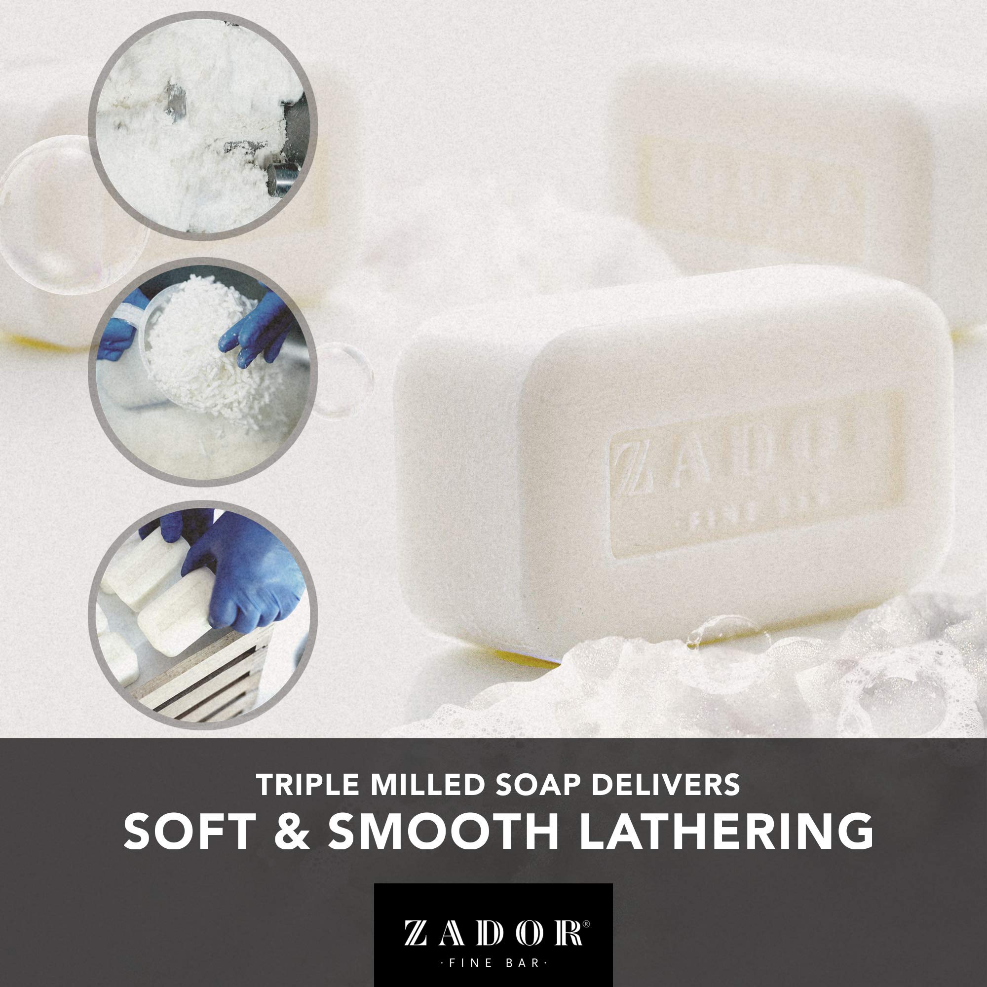 Zador Luxury Scented Soap - Cherry Blossom Fragrance, Handmade Natural Soap Bar for Women & Men, Moisturizing & Exfoliating, Perfect for Spa, Bath, Gift & Relaxation