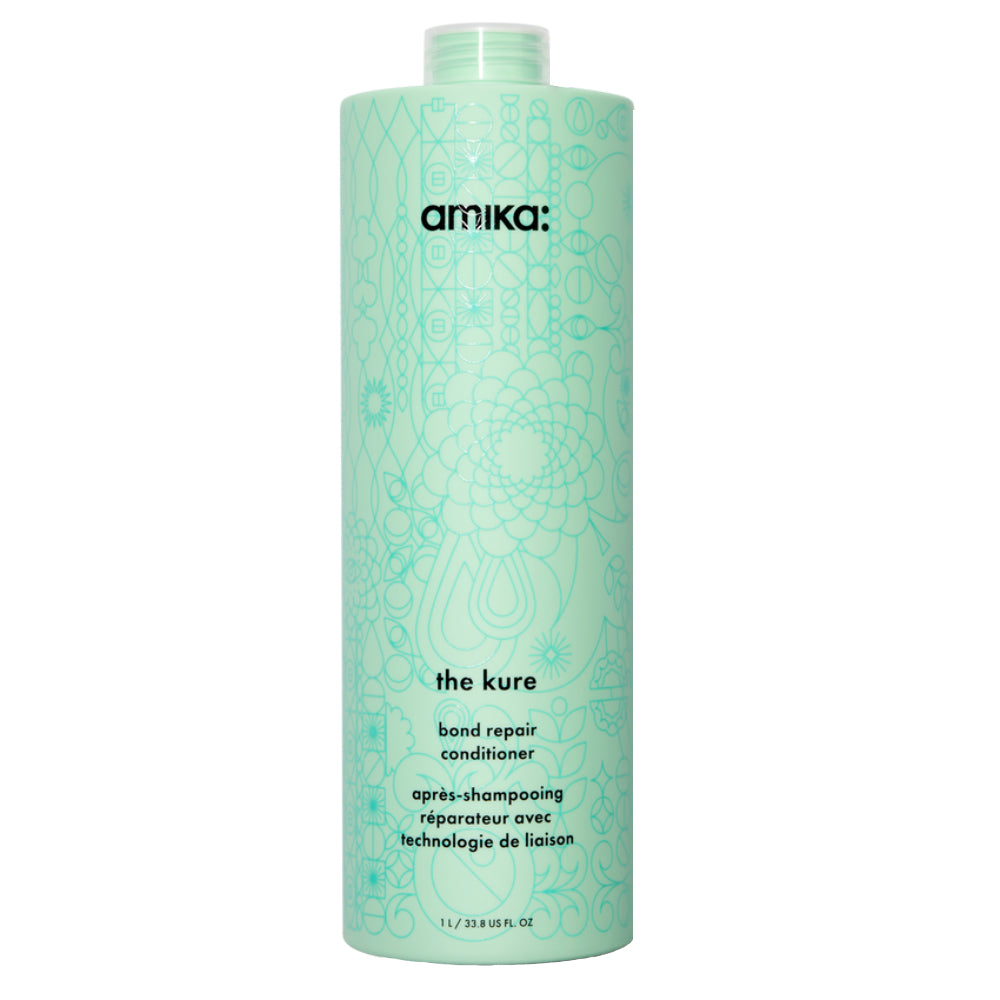 Amika The Kure Bond Repair Hair Conditioner - Sulfate Free Deep Conditioning Treatment for Damaged Hair - Salon Quality Hair Care for Dry, Brittle, Color Treated Hair - Perfect for Post-Chemical Treatment & Daily Nourishment