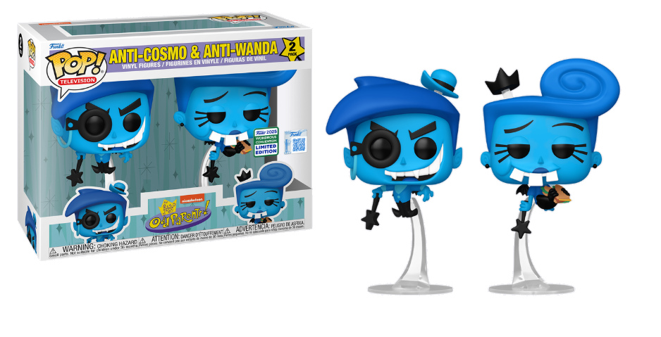 Fairly Odd Parents Anti Cosmo & Anti Wanda Wondercon 2025 Exclusive Pop Vinyl Figure - Limited Edition Collectible for Fans & Display