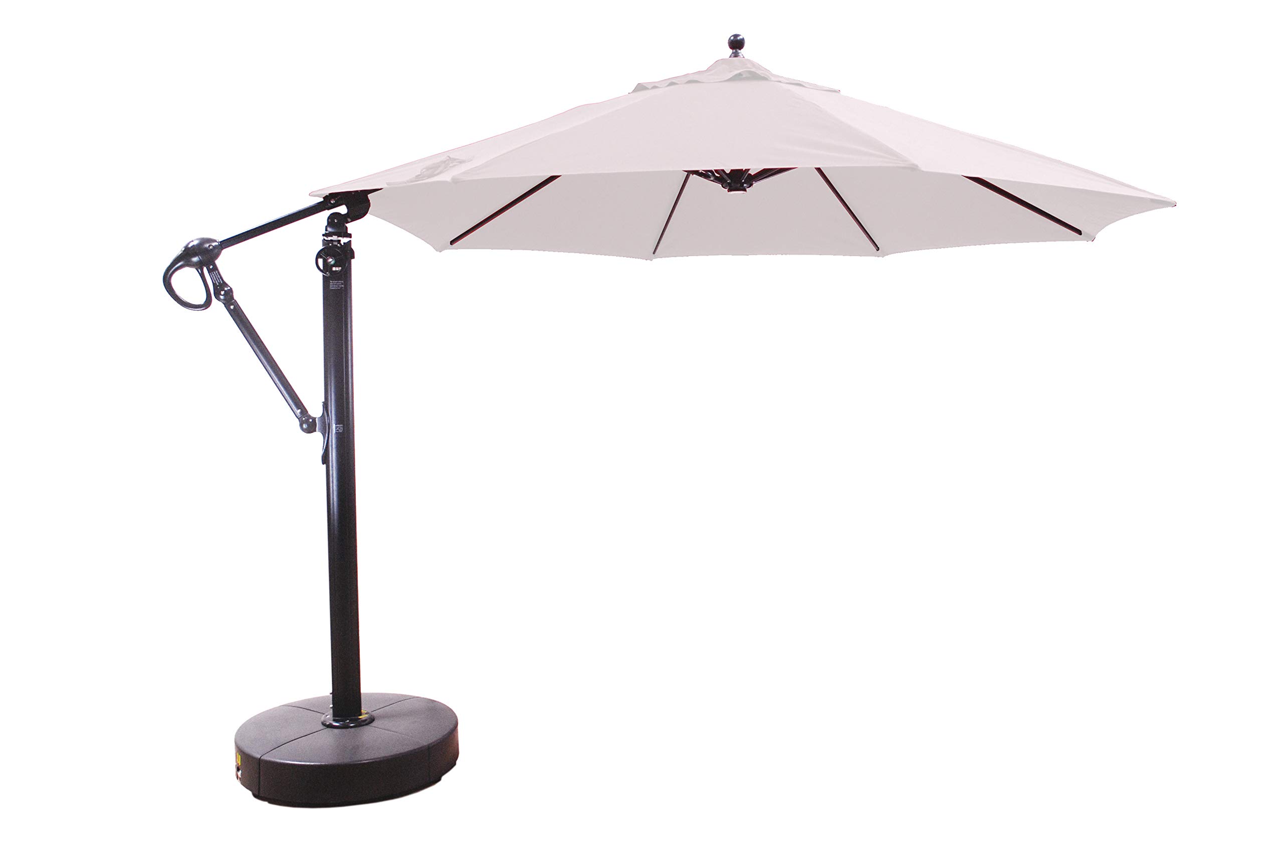 Phat Tommy 11 ft Cantilever Patio Umbrella with Heavy Duty Base - Durable Outdoor Umbrella for Pool, BBQ, Deck, Garden - Large Sun Shade Canopy for Patio Furniture & Backyard Relaxation