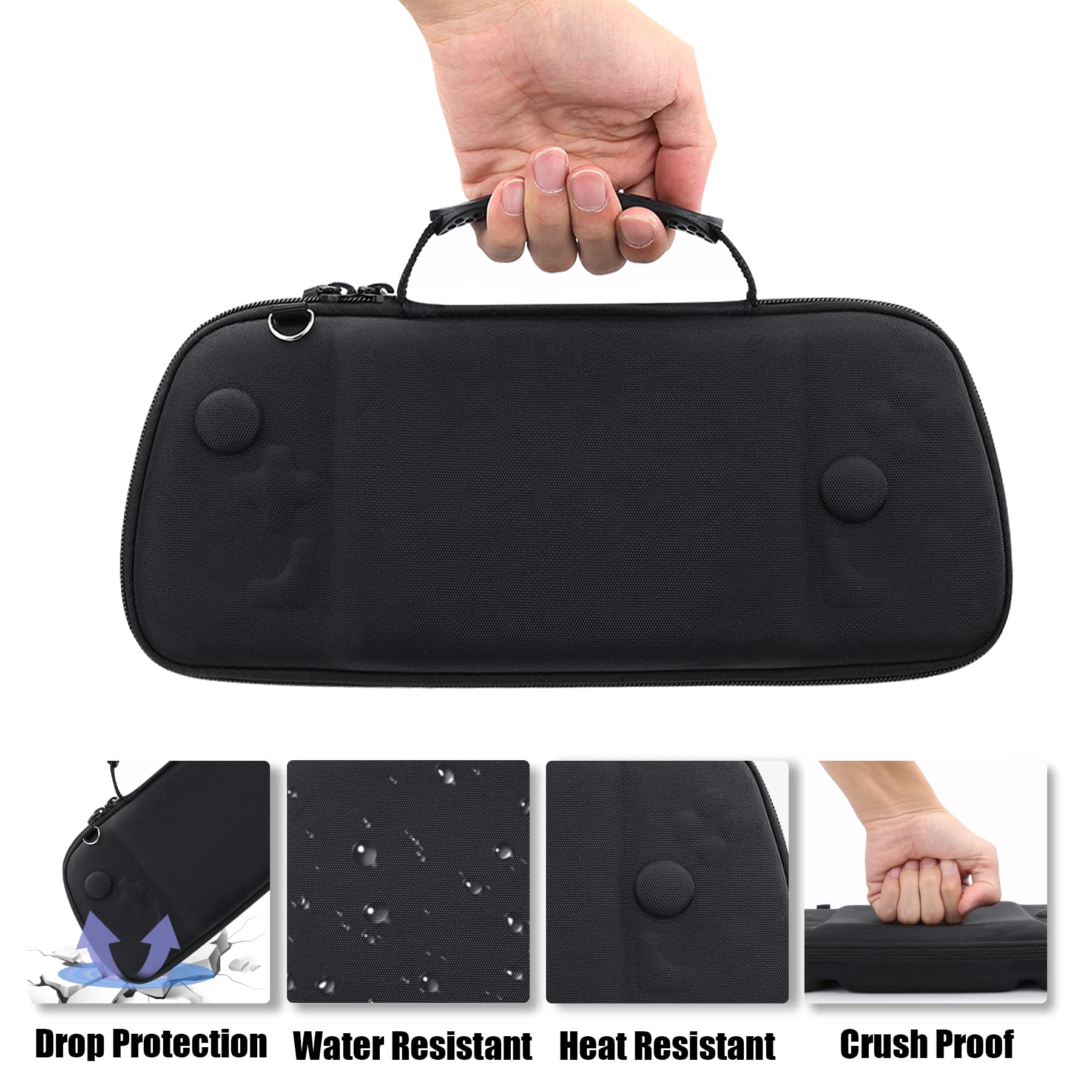 Aenllosi Hard Travel Case for Hori Nintendo Switch Split Pad Pro Controller - Protective Storage Cover for Handheld Gaming - Durable Black Case for Travel & Home Use