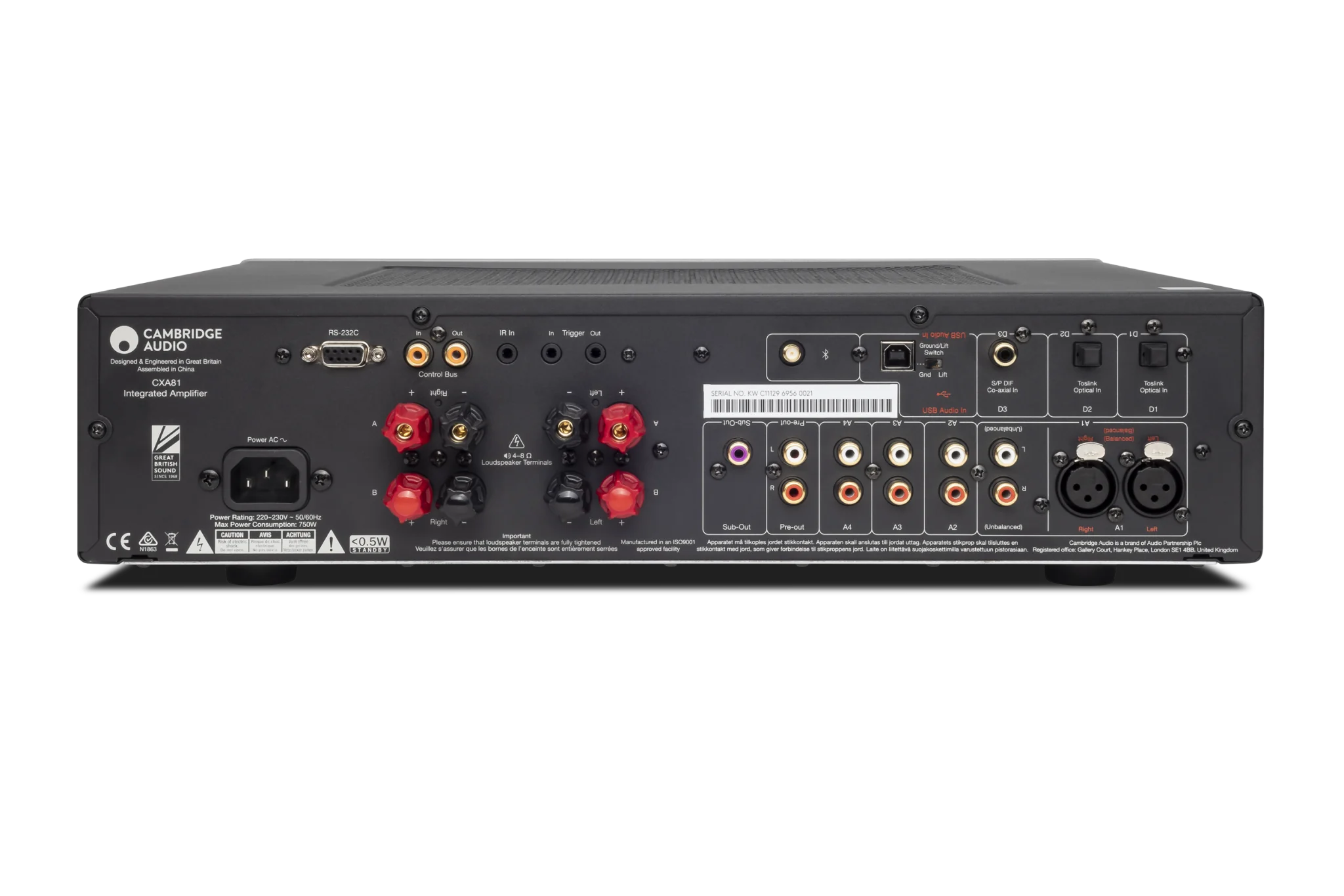 Cambridge Audio CXA81 Integrated Stereo Amplifier - Hi-Fi Audio System for Home Theater & Music Listening - Perfect for Audiophiles & Home Entertainment