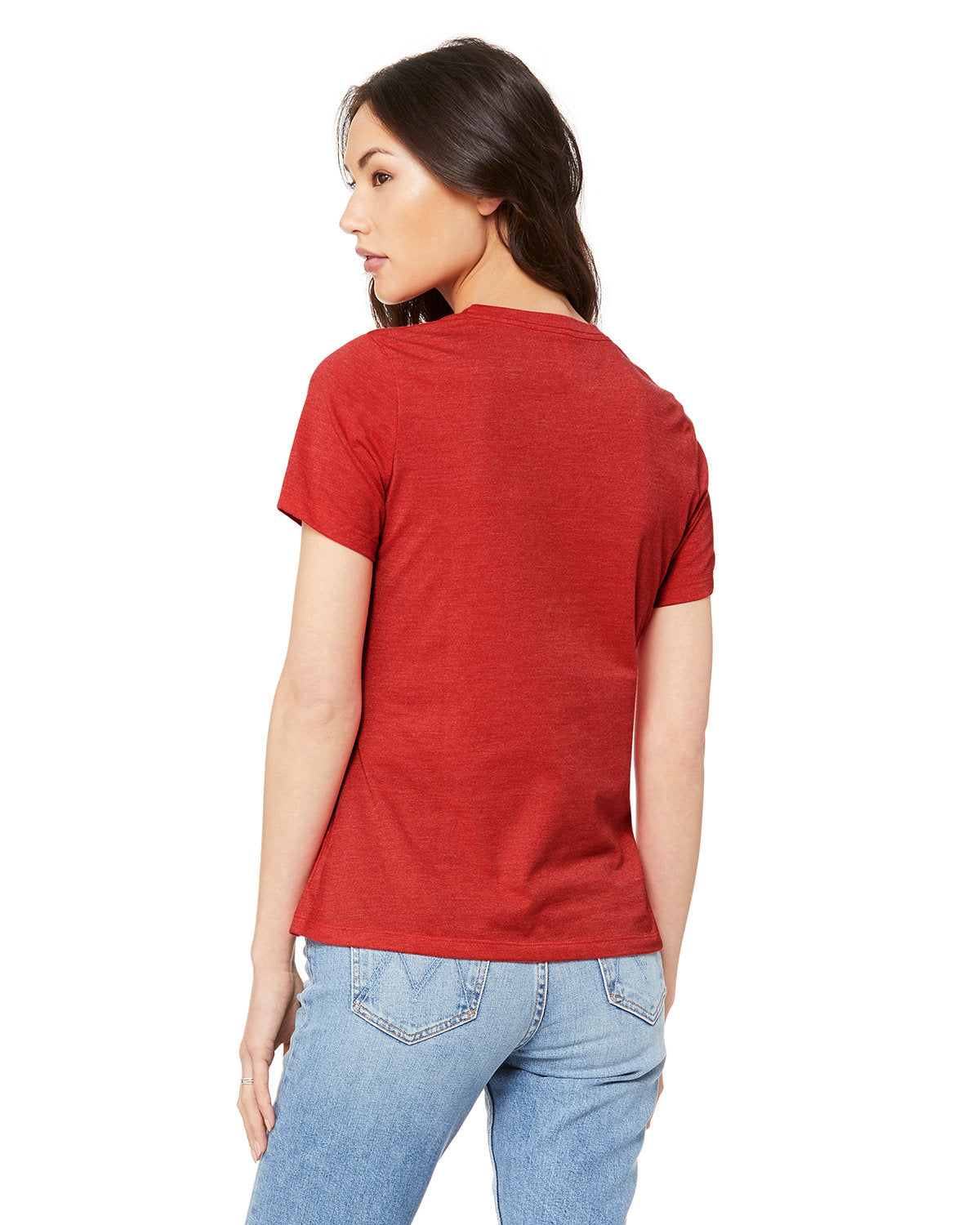 Bella + Canvas 6400CVC Women's Relaxed Fit Heather Short Sleeve T-Shirt - Soft Cotton Blend Tee for Casual Wear, Gym, and Everyday Outfits