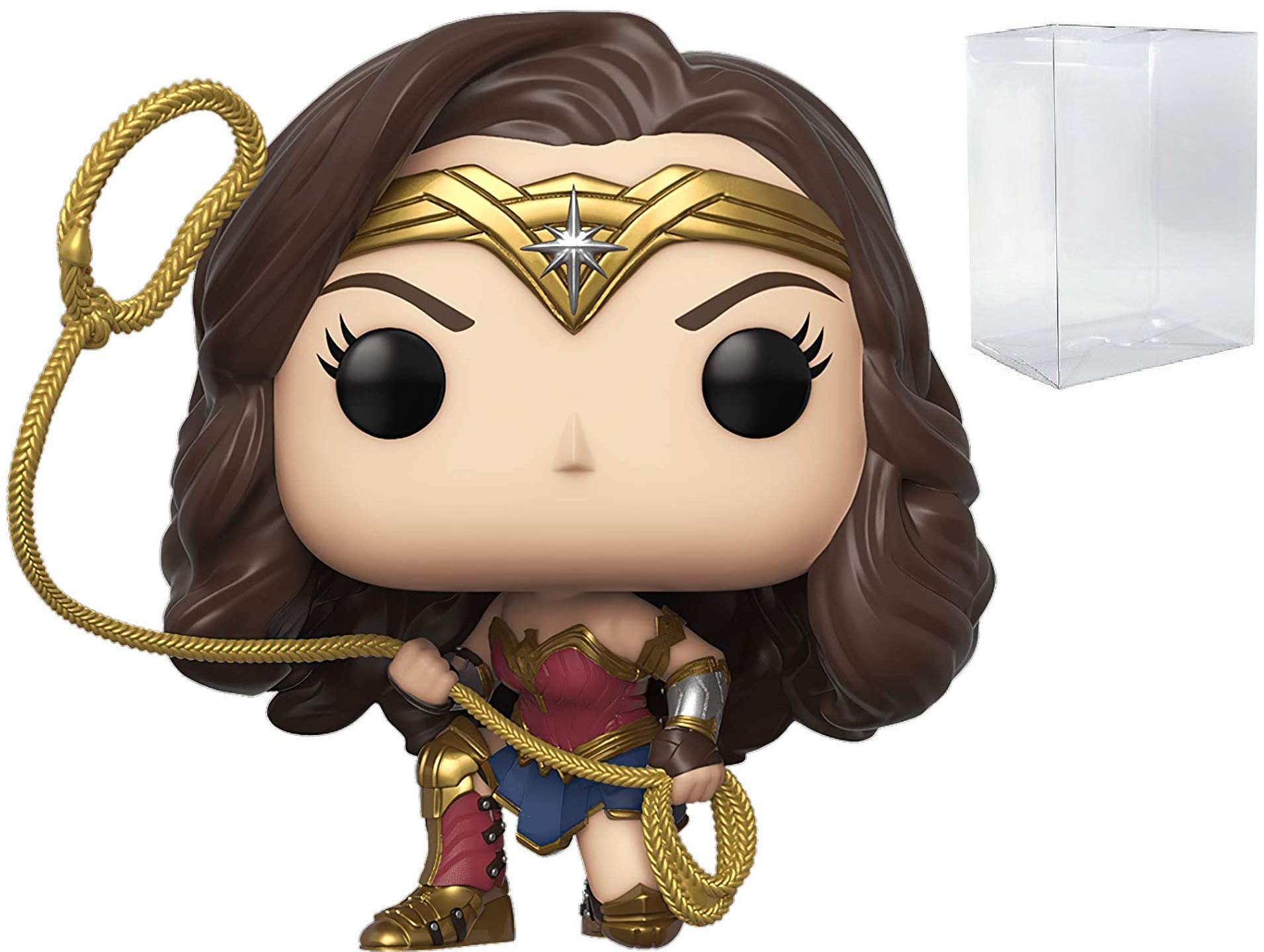 Wonder Woman Metallic Pop #321 Vinyl Figure - DC Comics Pop Heroes Collection (Includes EcoTek Protector for Display Box) | Perfect for Superhero Fans, Collectors & Home Office Decor