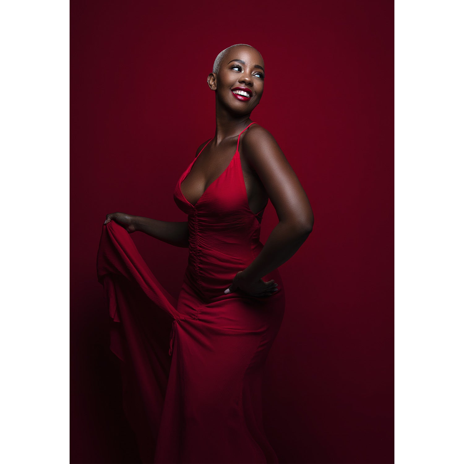 X Drop Wrinkle Resistant Photography Backdrop - Scarlet Red (5' x 7') for Studio, Portrait & Video Shoot Background | High-Quality Fabric for Professional Photography
