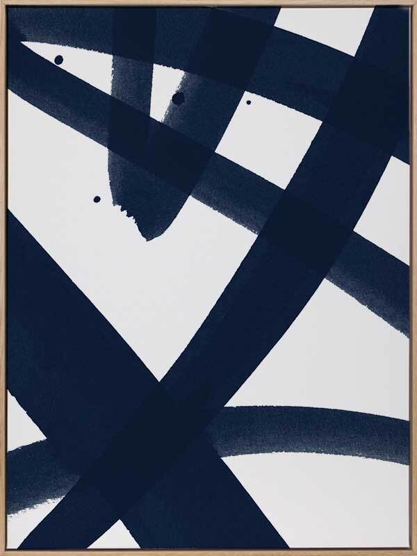 Balancing Act Evening Ink Canvas Art Print - Modern Abstract Wall Decor for Living Room, Bedroom & Office - Perfect for Home & Office Decor