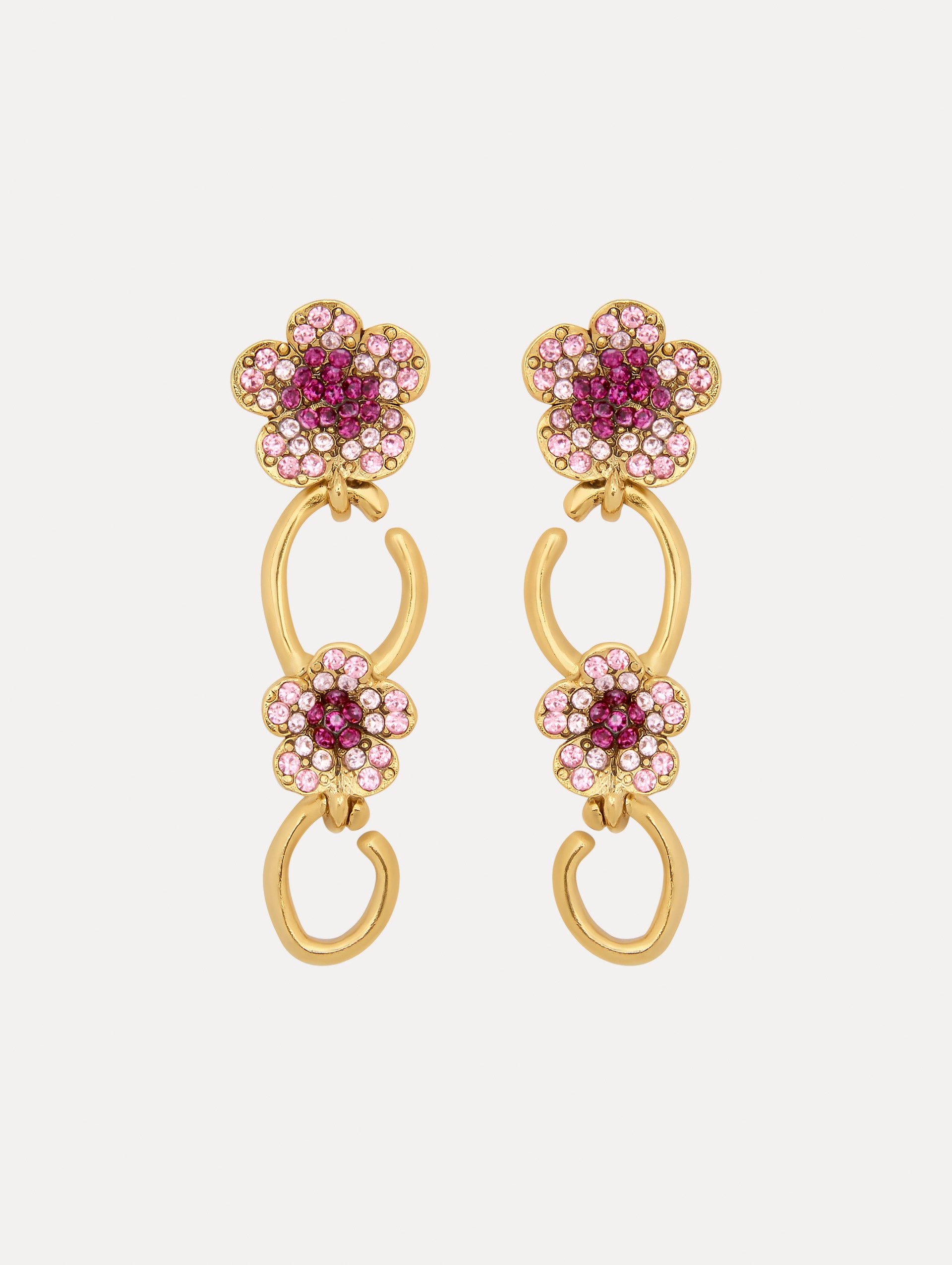 Crystal Flower Drop Earrings for Women - Elegant Dangle Earrings for Party, Wedding & Evening Wear | Hypoallergenic & Lightweight