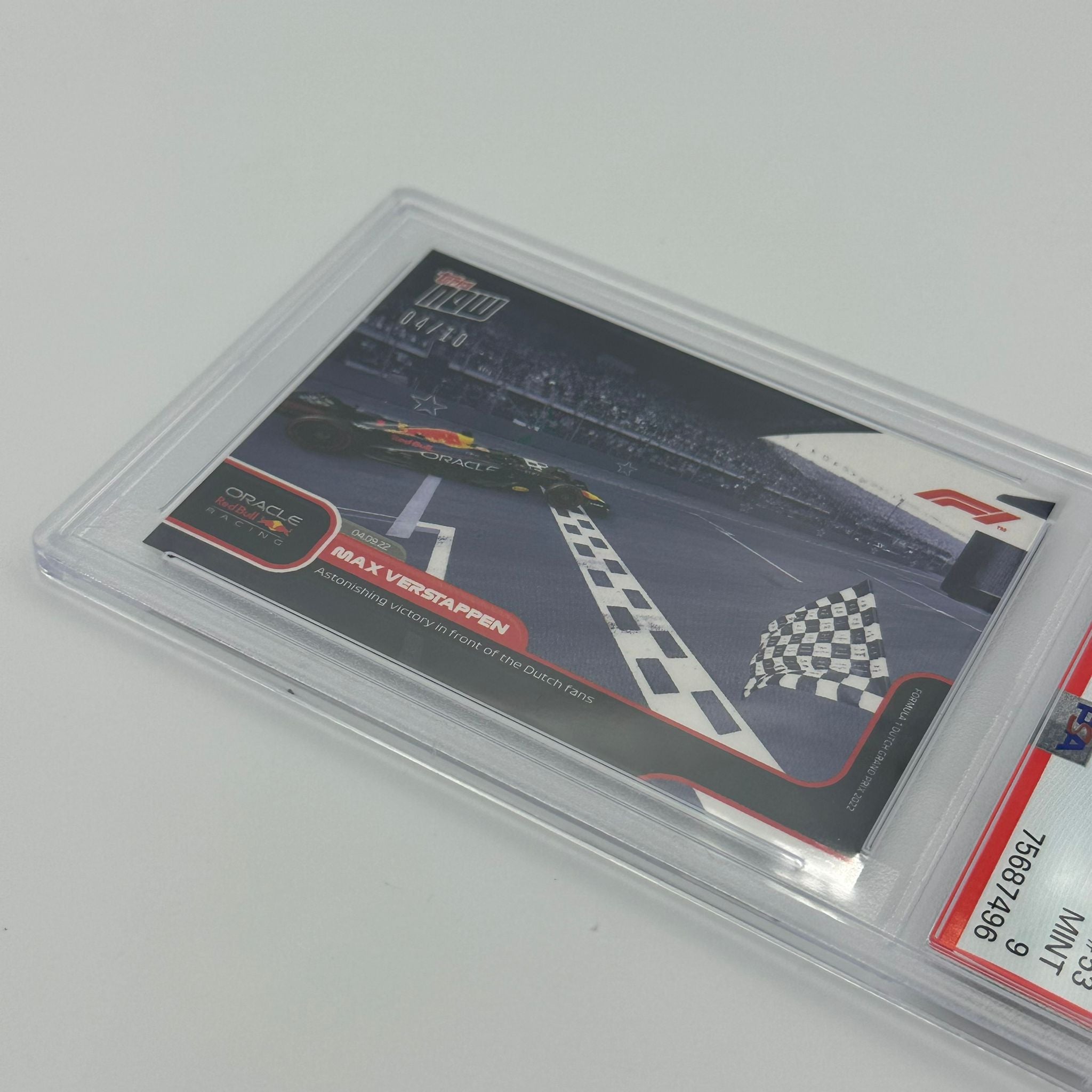 PSA 9 Graded 2004 Max Verstappen Racing Card #053 Blue - Limited Edition Collectible for F1 Fans & Sports Memorabilia Enthusiasts - Perfect for Display, Trading, and Investment