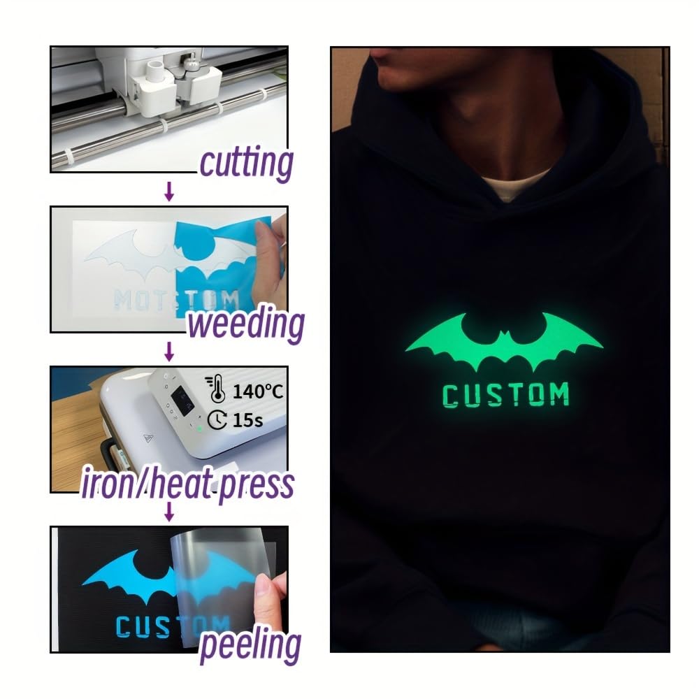 Glow in the Dark Heat Transfer Vinyl (HTV) - 12