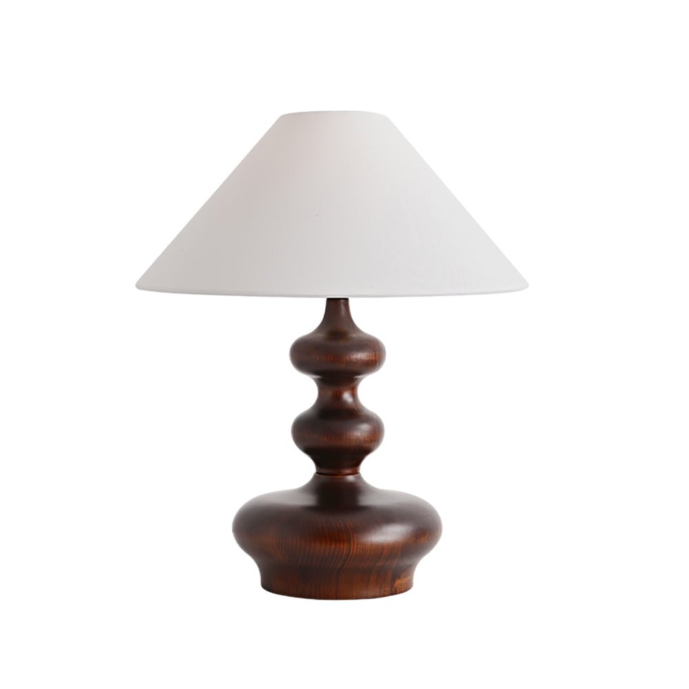 Handmade Creative Gourd Table Lamp - Natural Wooden Nightstand Light for Bedroom, Living Room, Office Decor - Perfect for Cozy Reading Nook & Ambient Lighting
