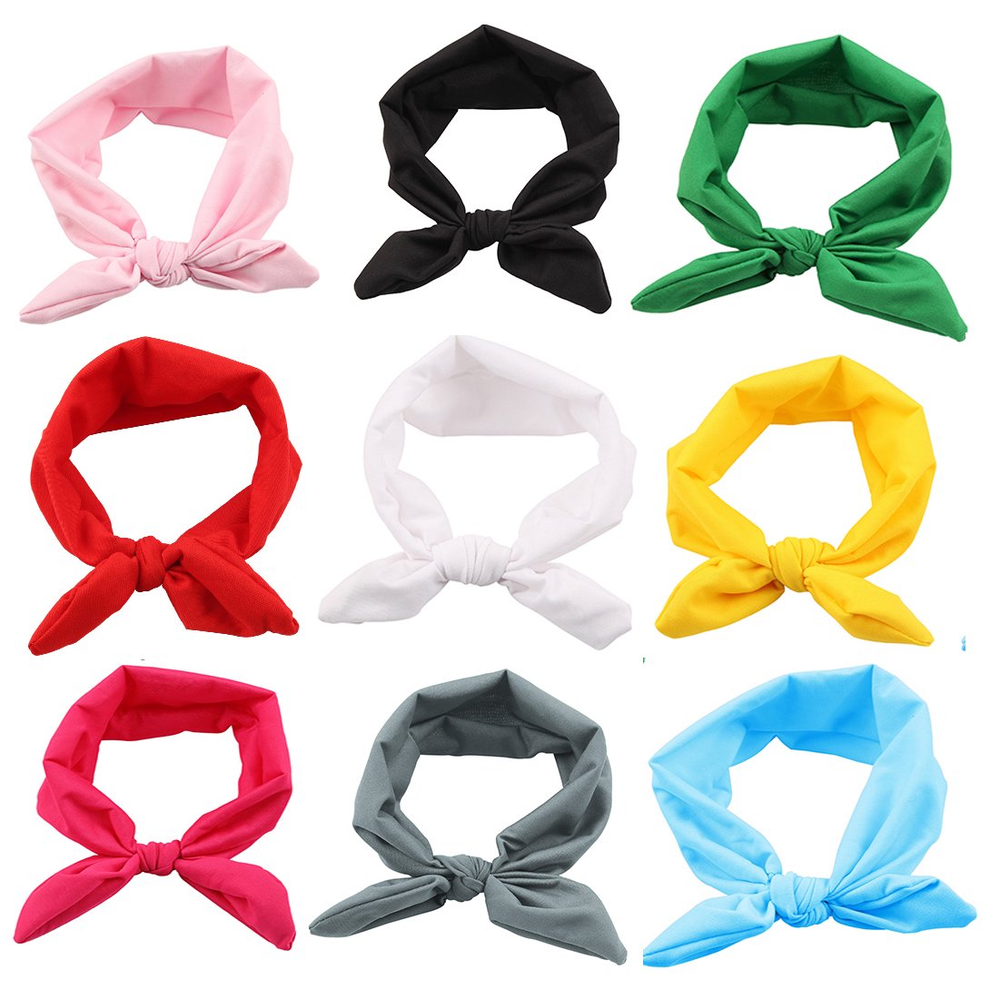 Baby Headbands for Newborn Girls - Soft Stretchy Hair Bands with Messy Bow & Knot Turban Design - Perfect for Infants, Toddlers, Photo Shoots & Everyday Wear