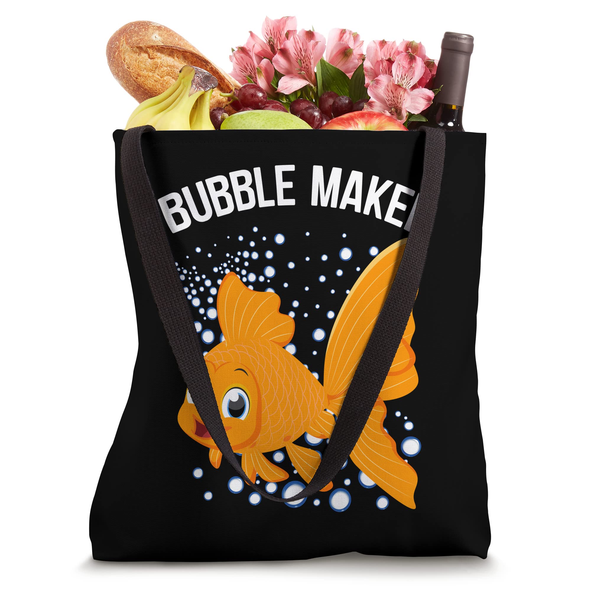 Bubble Maker Cute Goldfish Orange Pet Fish Fishing Tote Bag - Perfect for Beach Trips, Picnics & Outdoor Adventures