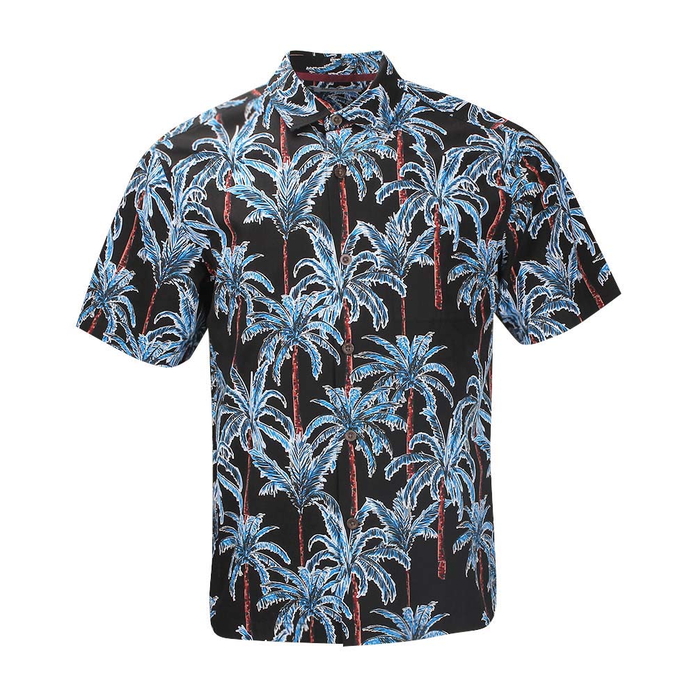 Men's 100% Cotton Hawaiian Shirt - Short Sleeve Tropical Button Down Shirt for Beach, Summer & Casual Wear | Perfect for Vacations, Luaus & Tropical Parties