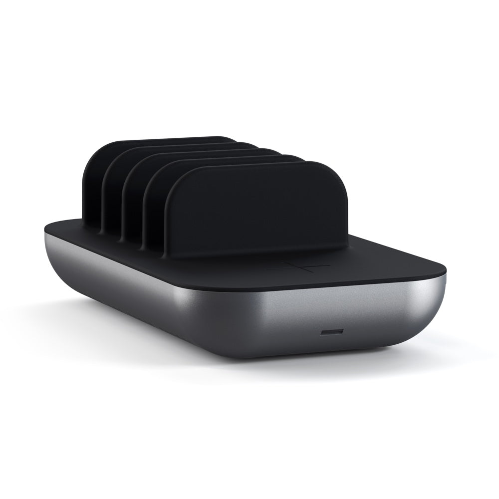 Satechi Dock5 Multi-Device Charging Station with Wireless Charging Pad - Fast Charger for iPhone, Android, AirPods & Smartwatches - Perfect for Home, Office & Travel Organization