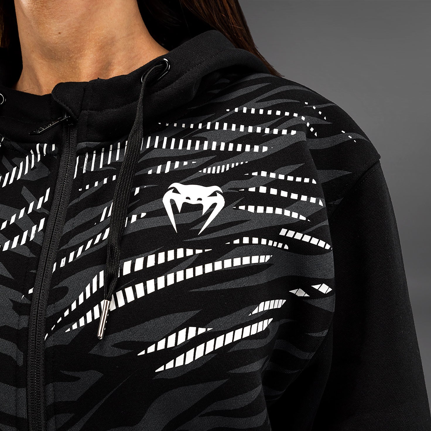 Venum UFC Fusion Women's Replica Zip Hoodie - Black | MMA Training & Casual Wear | Official UFC Licensed Apparel