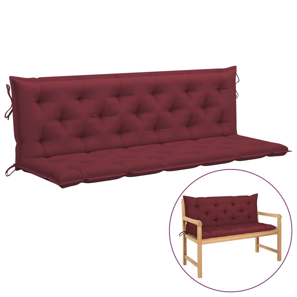 Premium Floor Seating Cushions & Outdoor Swing Cushion - Waterproof Patio Porch Swing Seat Cover for Indoor/Outdoor Use - Wine Red 70.9