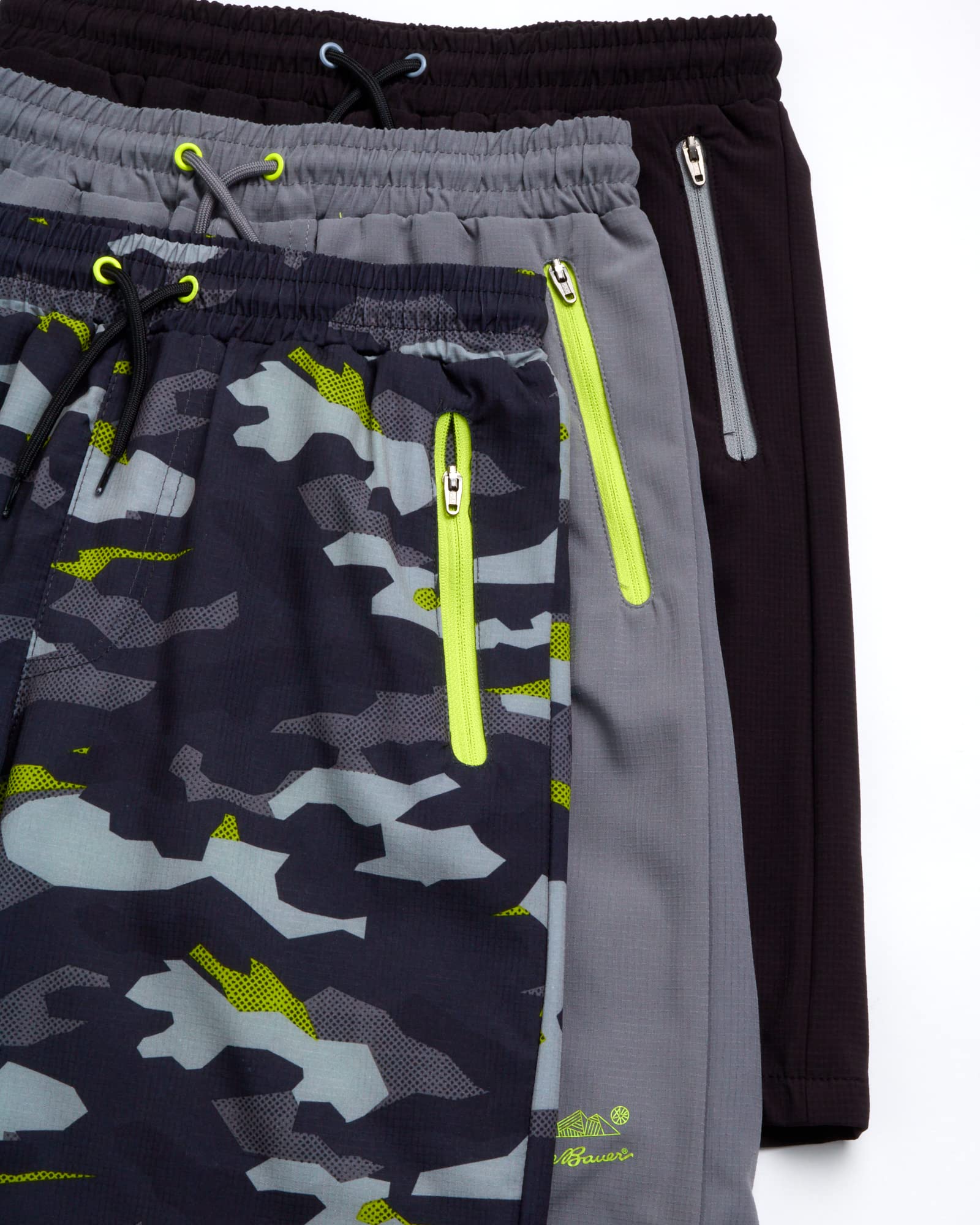 Eddie Bauer Boys' Quick Dry Athletic Shorts 3 Pack - Hybrid Mesh Performance Active Shorts for Kids Ages 4-16 - Perfect for Running, Sports & Outdoor Play
