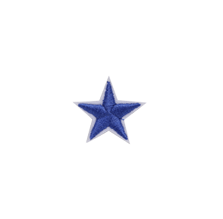 Blue Star Mini Iron-On Patches & Icons - Perfect for DIY Clothing, Backpacks, and Denim Customization