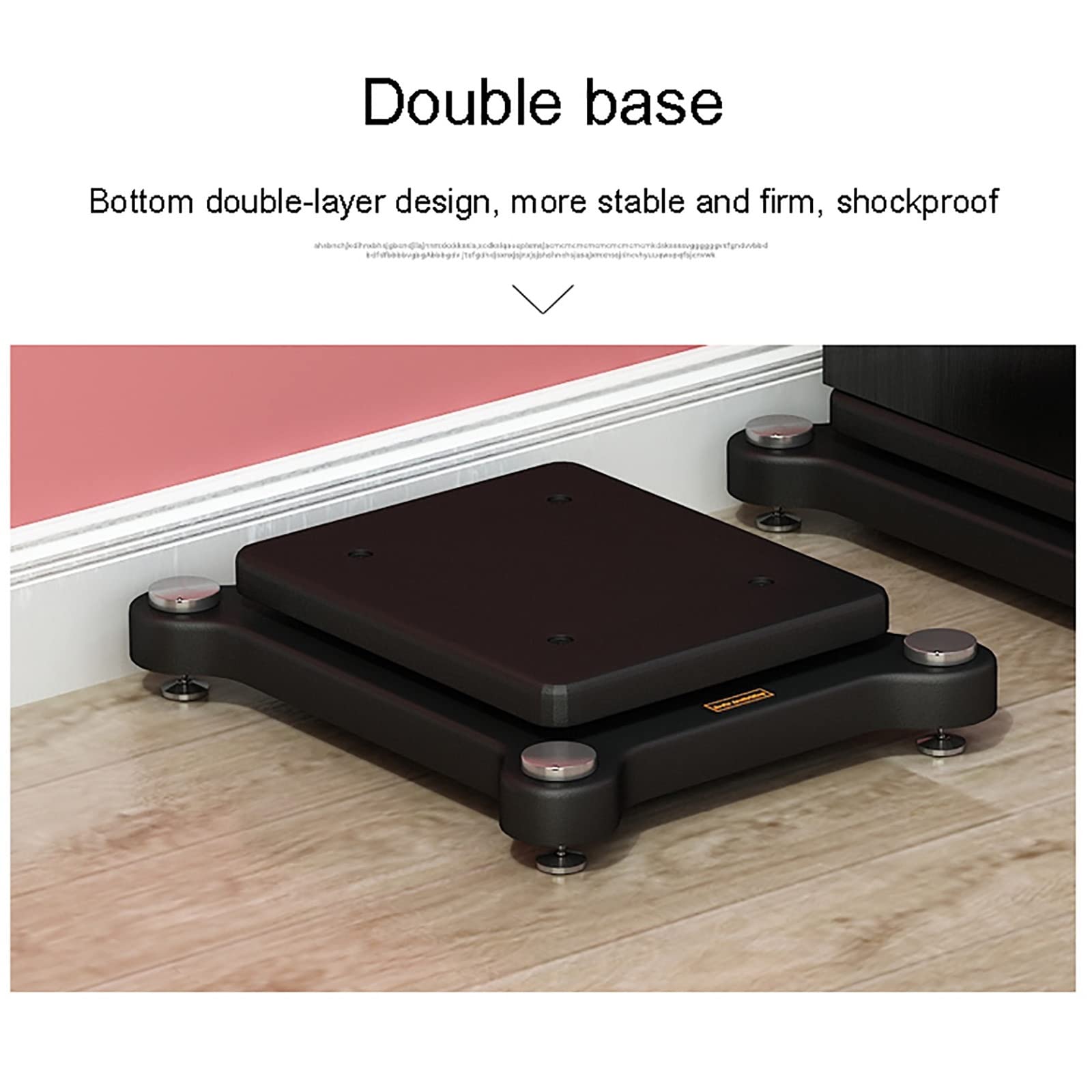 Premium Speaker Stands for Bookshelf & Desktop - 35x40cm HiFi Home Theater & Satellite Speaker Stands with Anti-Skid Rubber Pads & Pure Copper Feet - Perfect for Home Cinema, Gaming & Music Listening