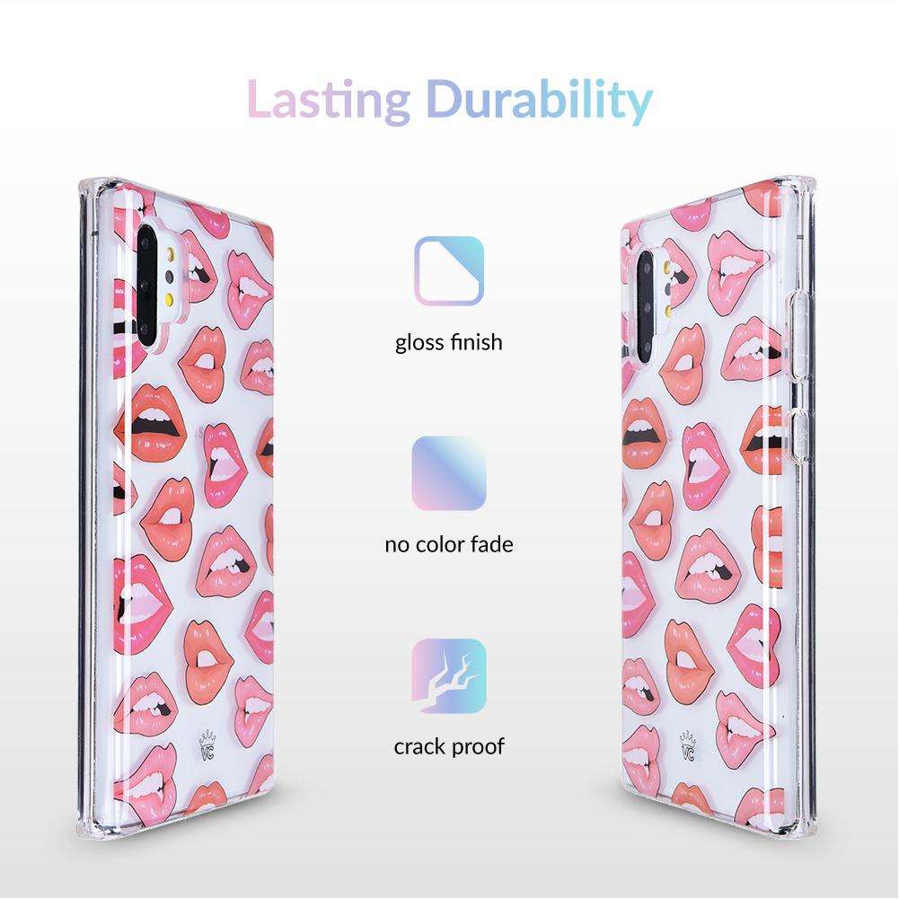 Samsung Galaxy Clear Phone Case - Slim Protective Cover for Nude Lips Design - Perfect for Everyday Use, Work & Travel