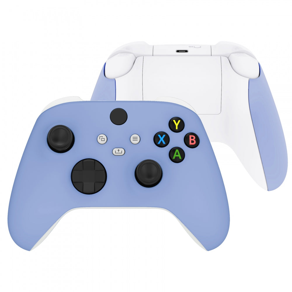 ExtremeRate Light Violet Xbox Series X/S Controller Shell Replacement - Custom Side Rails, Front Housing & Faceplate (Controller Not Included) | Perfect for Gaming, Customization & Repair