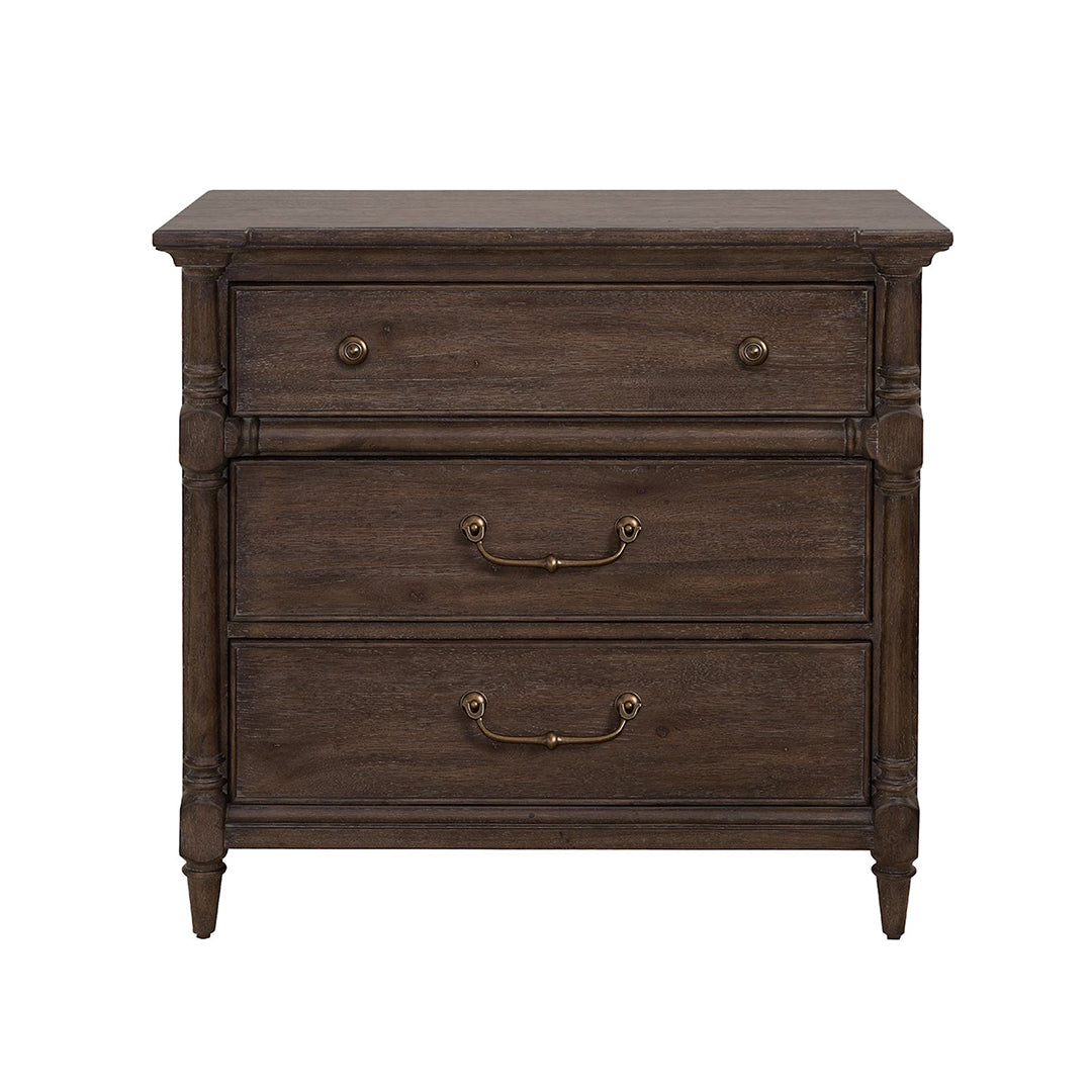 Revival Row Modern Bachelor Nightstand - Stylish Wooden Bedside Table with Drawer for Bedroom, Dorm & Apartment | Perfect for Small Spaces, Storage & Nighttime Essentials