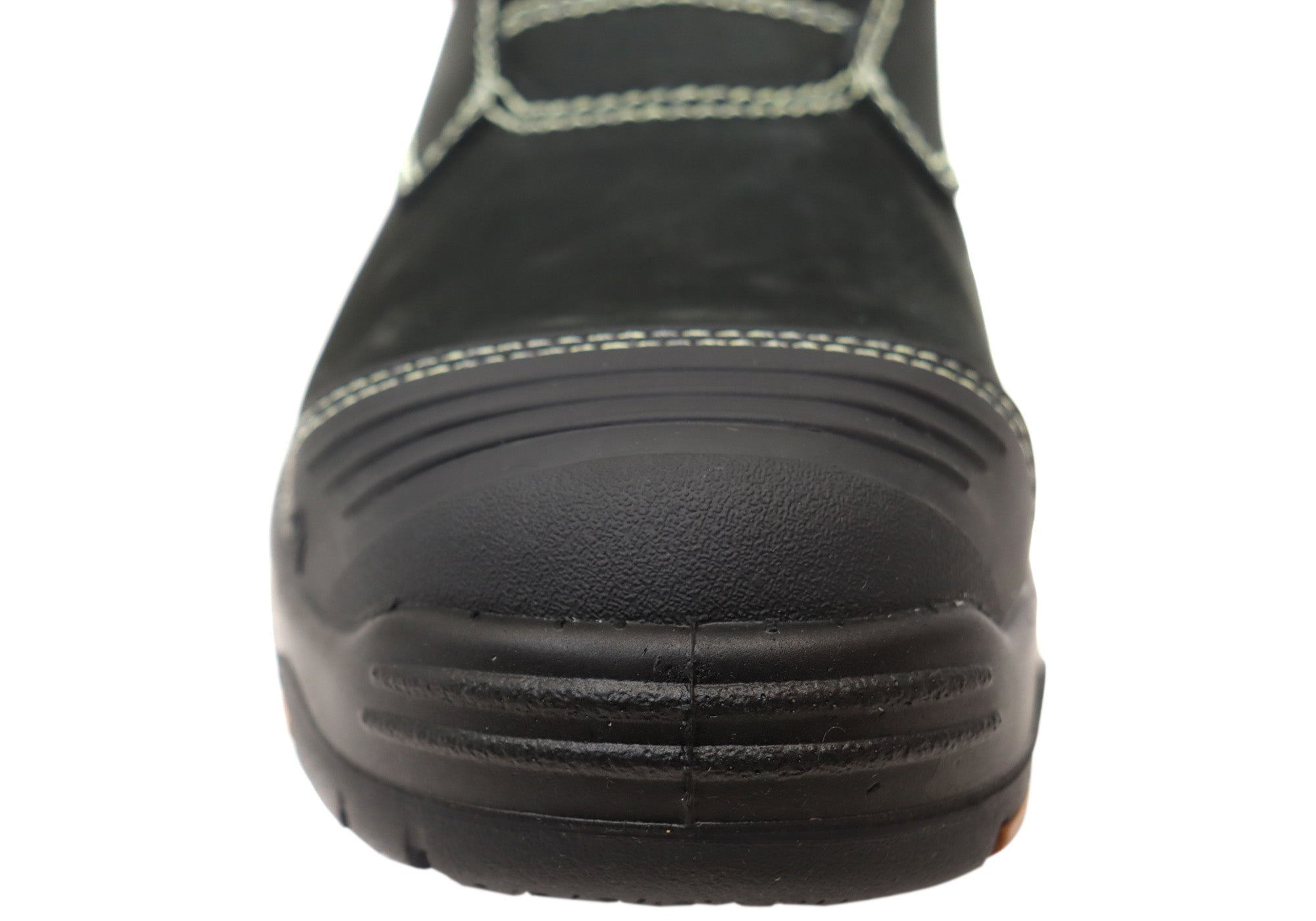 KingGee Men's Bennu Pro 6 Comfortable Leather Work Boots - Black Steel Toe Safety Shoes for Construction, Warehouse & Outdoor Work